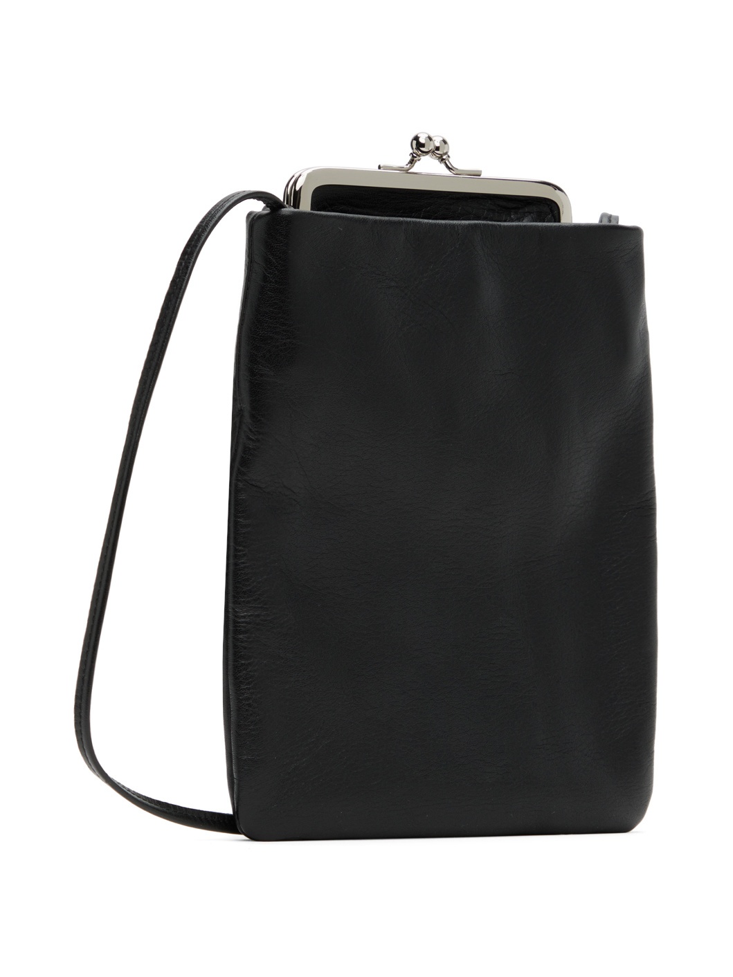 Black Clasp Pochette Bag - 3