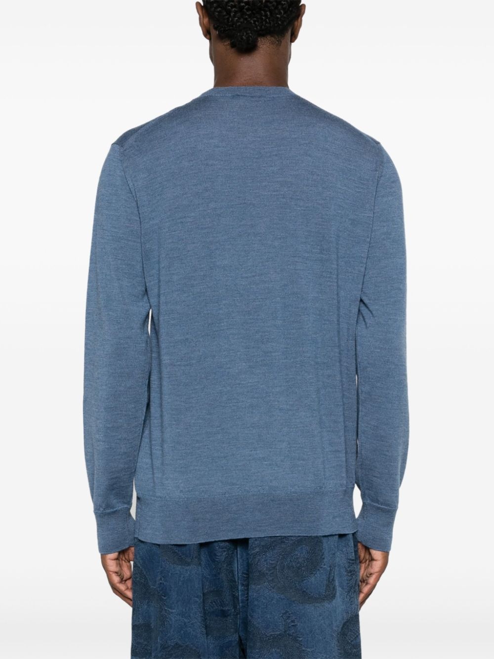 Pegaso-embroidered wool jumper - 4