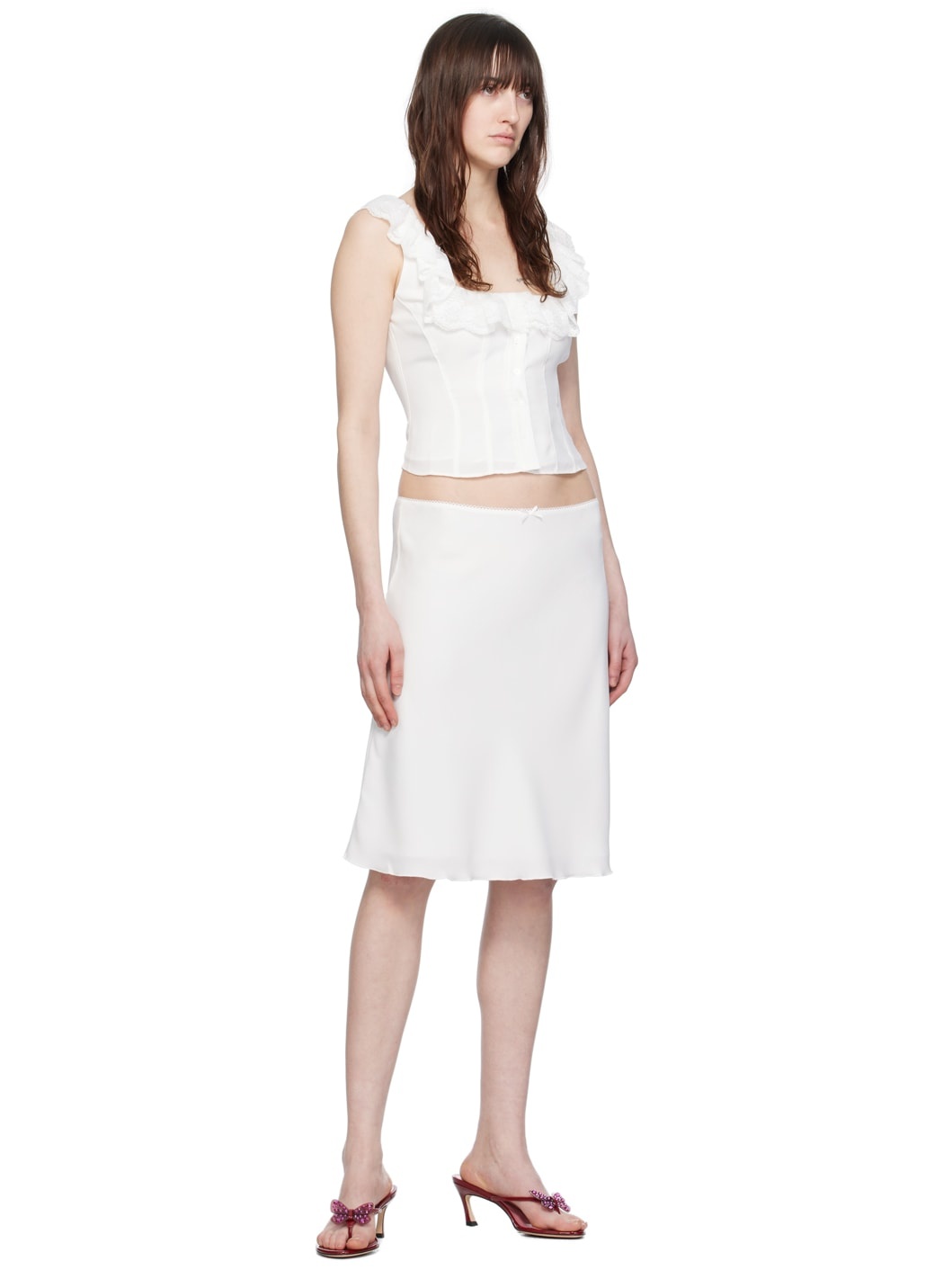 White Paloma Midi Skirt - 4