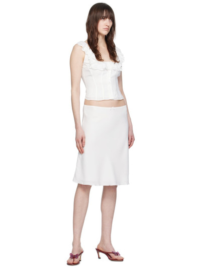 GUIZIO White Paloma Midi Skirt outlook