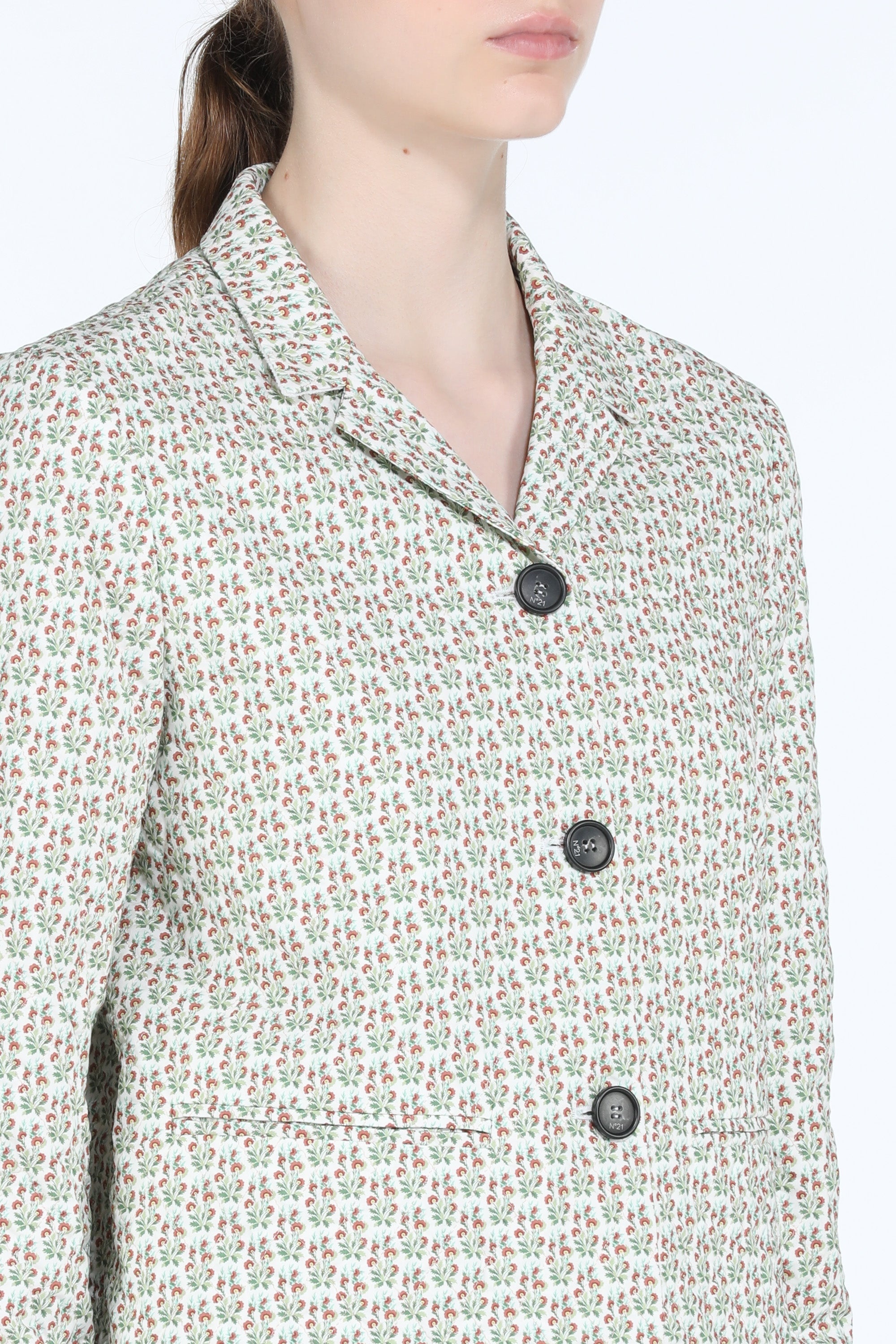 FLORAL-PRINT COTTON JACKET - 5