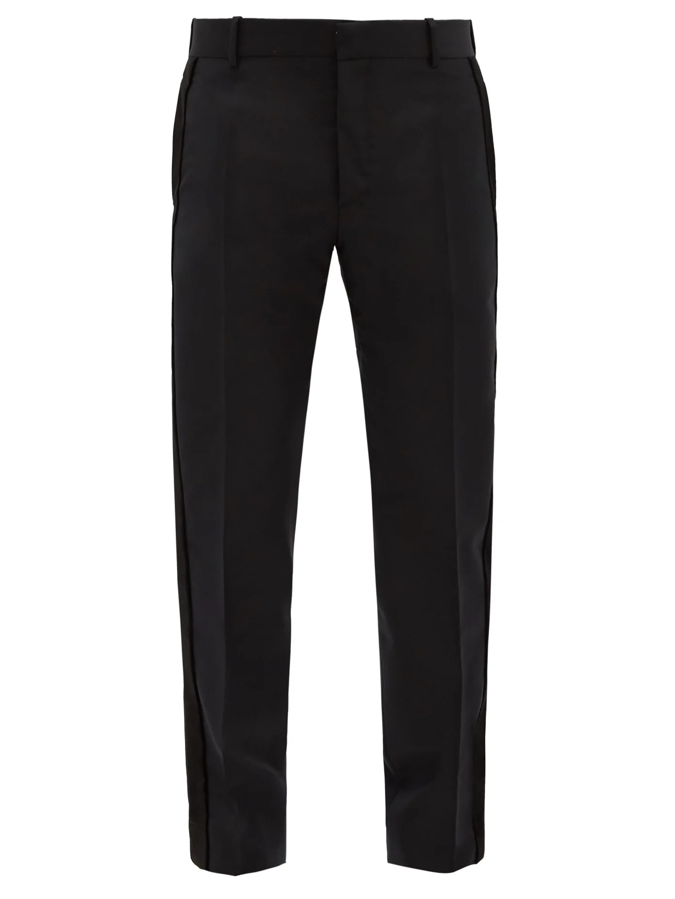 Tailored wool-blend tuxedo trousers - 1