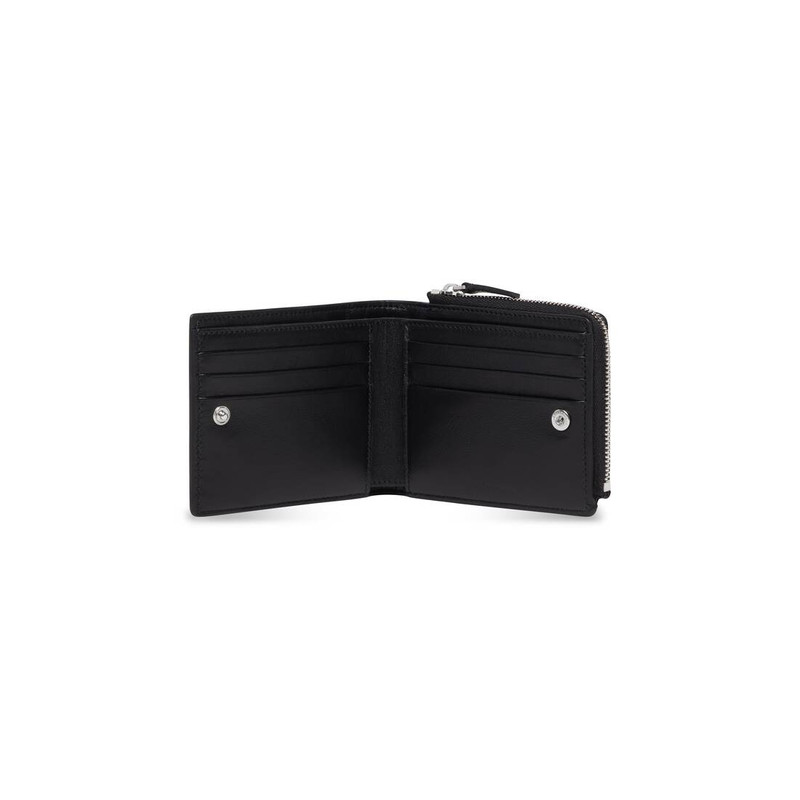 BALENCIAGA Men's Cash Folded Squared Card Holder in Black outlook