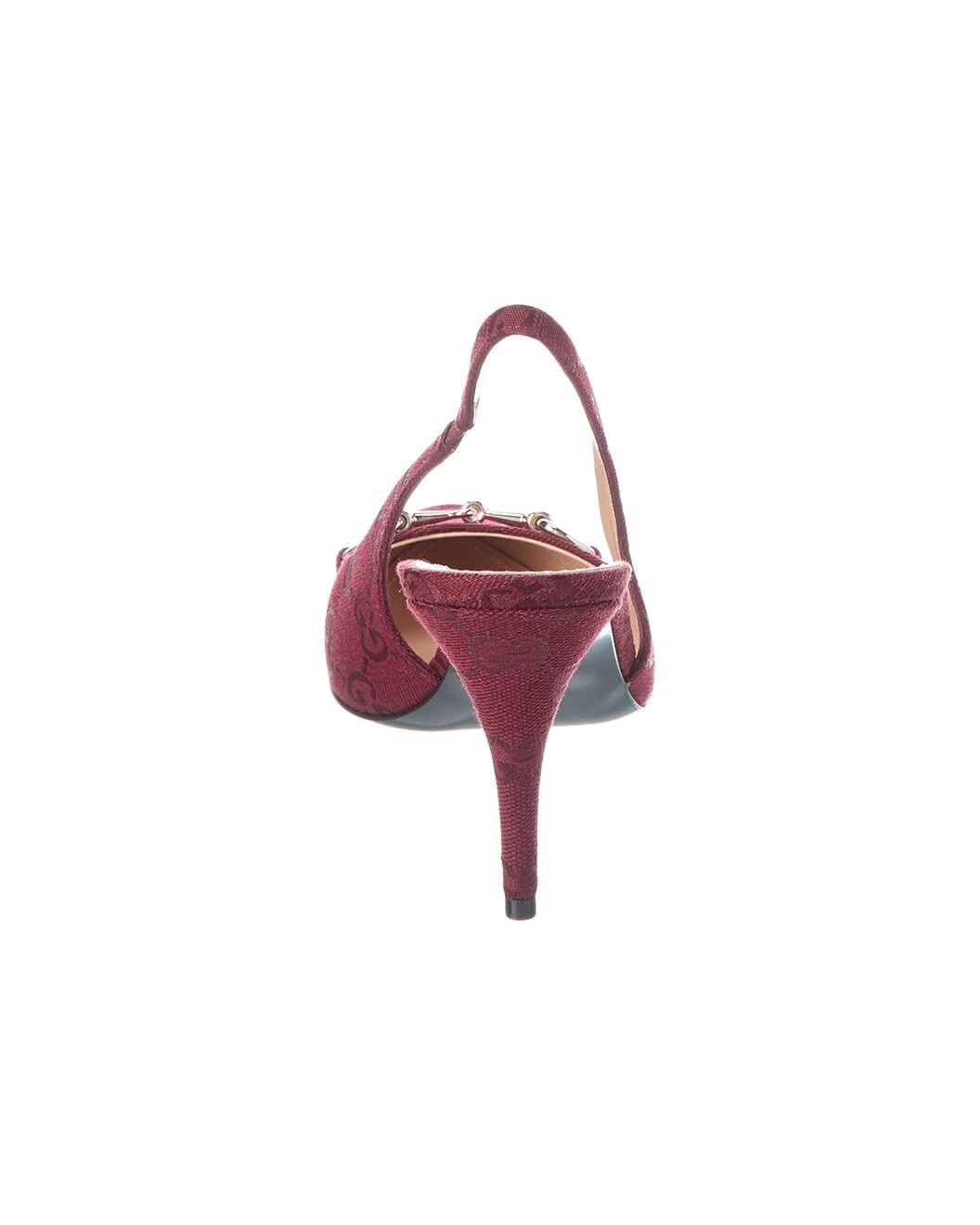 Gucci Horsebit GG Canvas Slingback Pump - 3