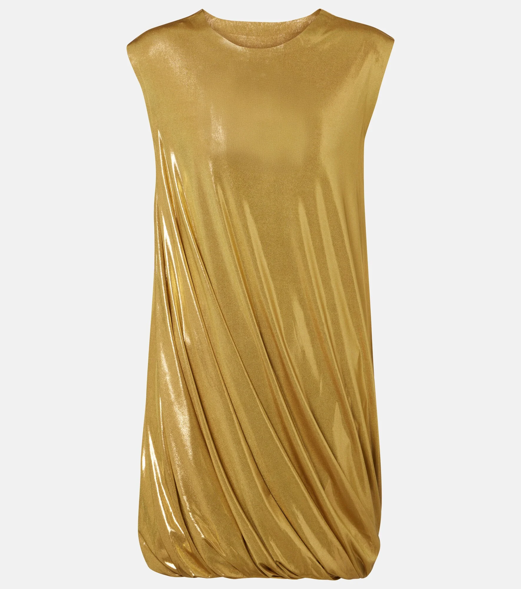 Draped lamé minidress - 1