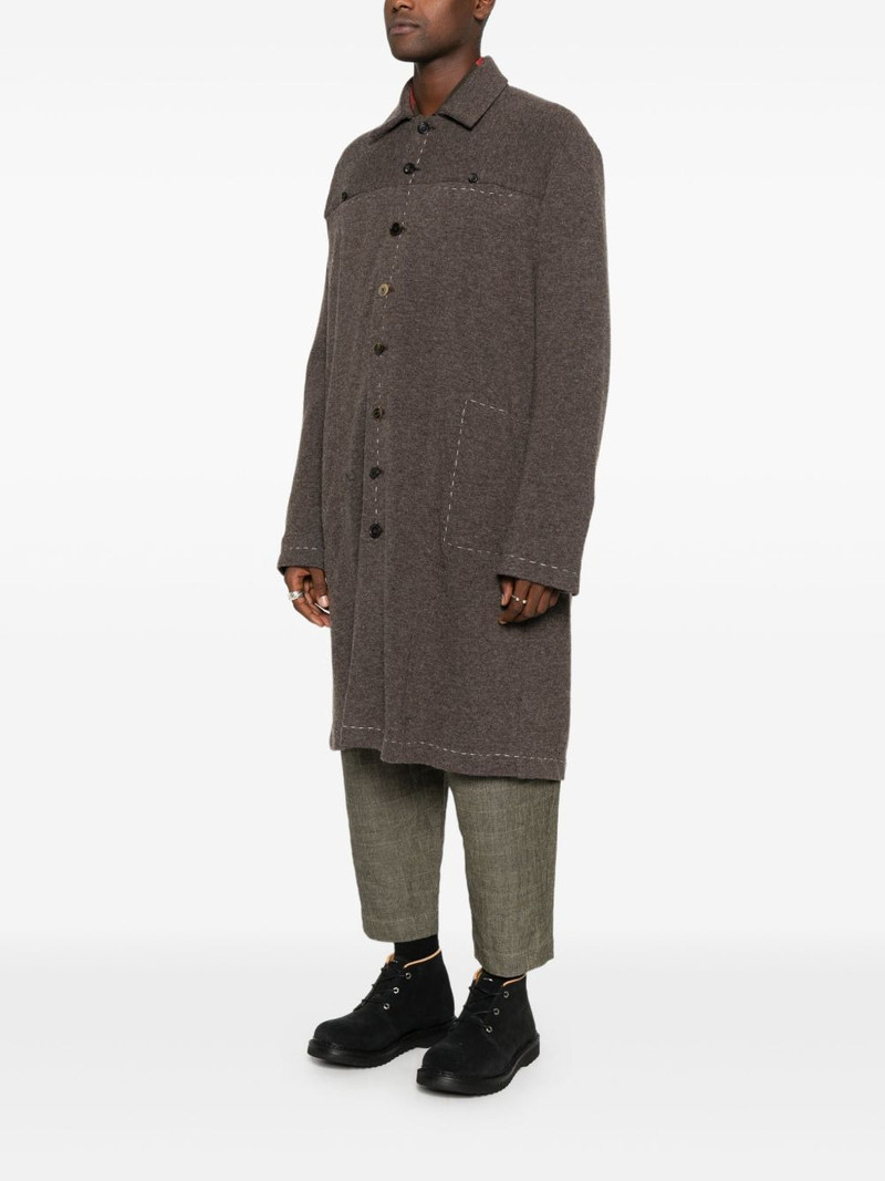stitch-detail button-up coat 3