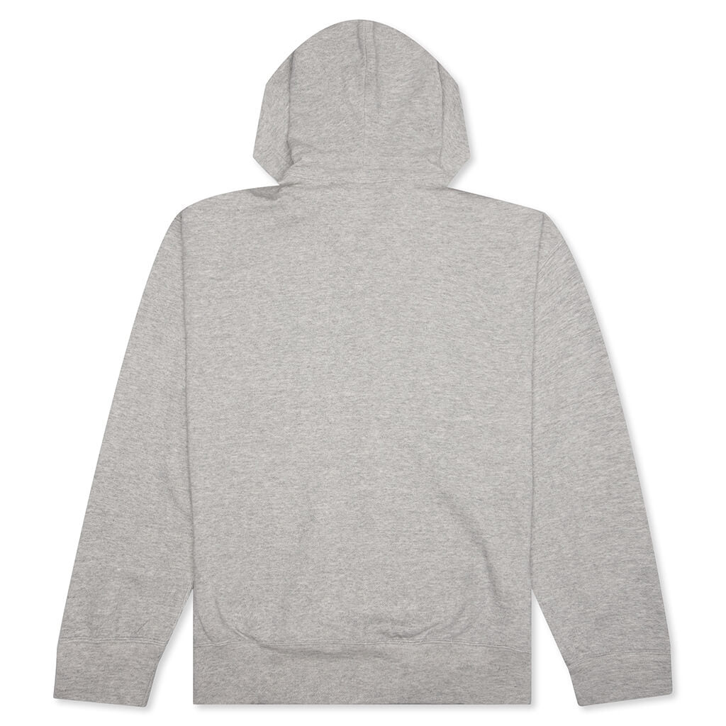 COMME DES GARCONS PLAY WOMEN'S SMALL RED HEART HOODIE - GREY - 2
