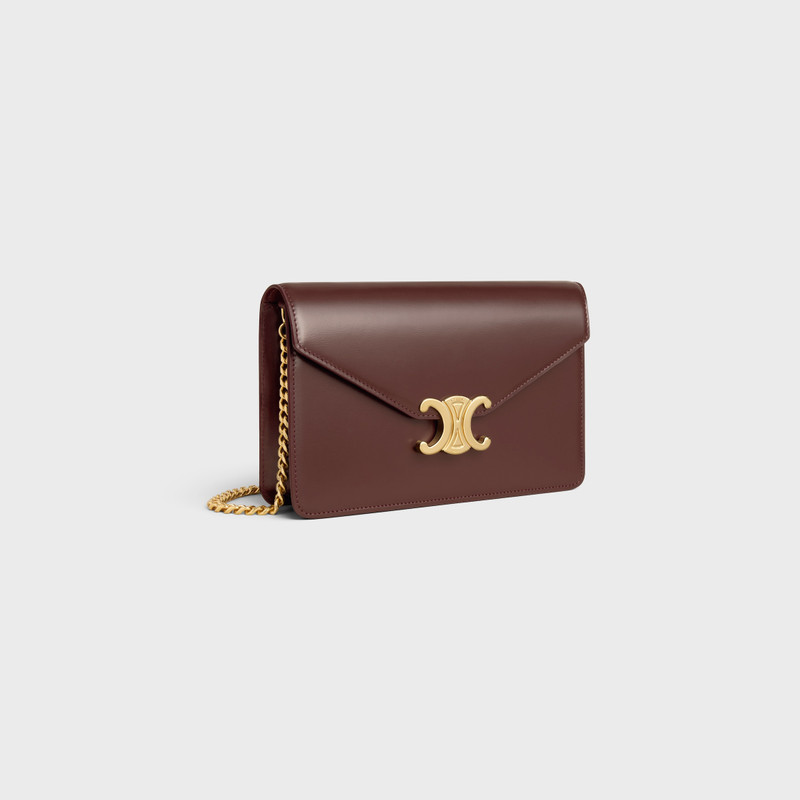 CELINE WALLET ON CHAIN MARGO IN Shiny calfskin outlook