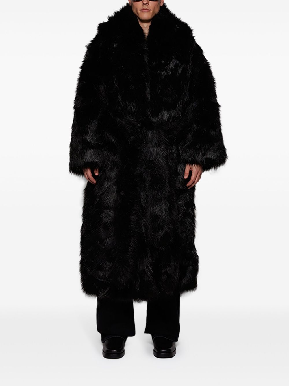 faux fur oversized coat - 5