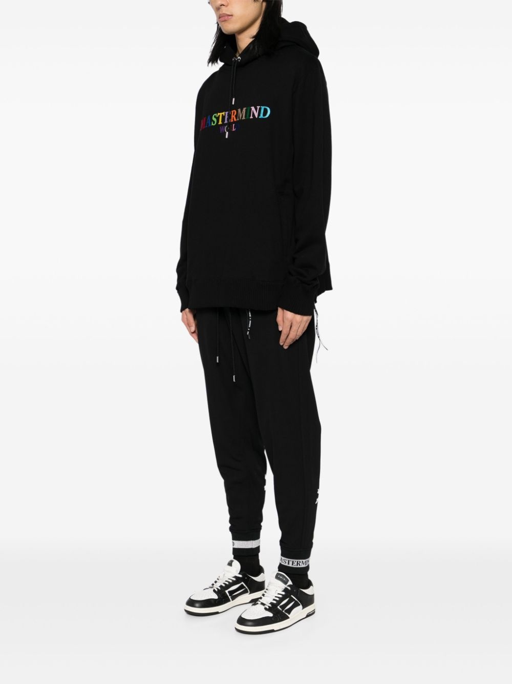 logo-embroidered hoodie - 3