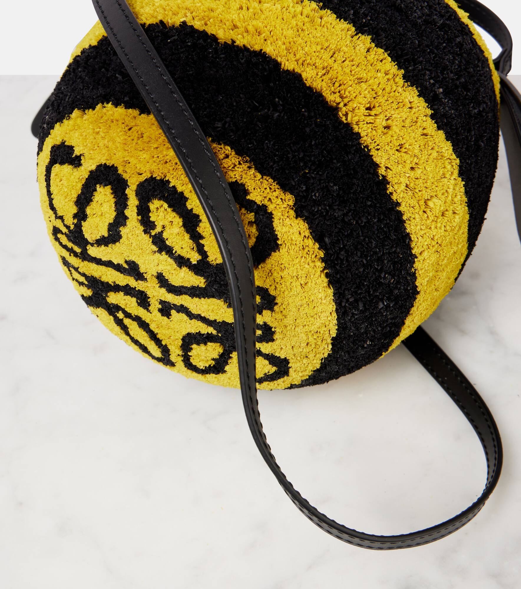Paula's Ibiza Bee raffia crossbody bag - 6