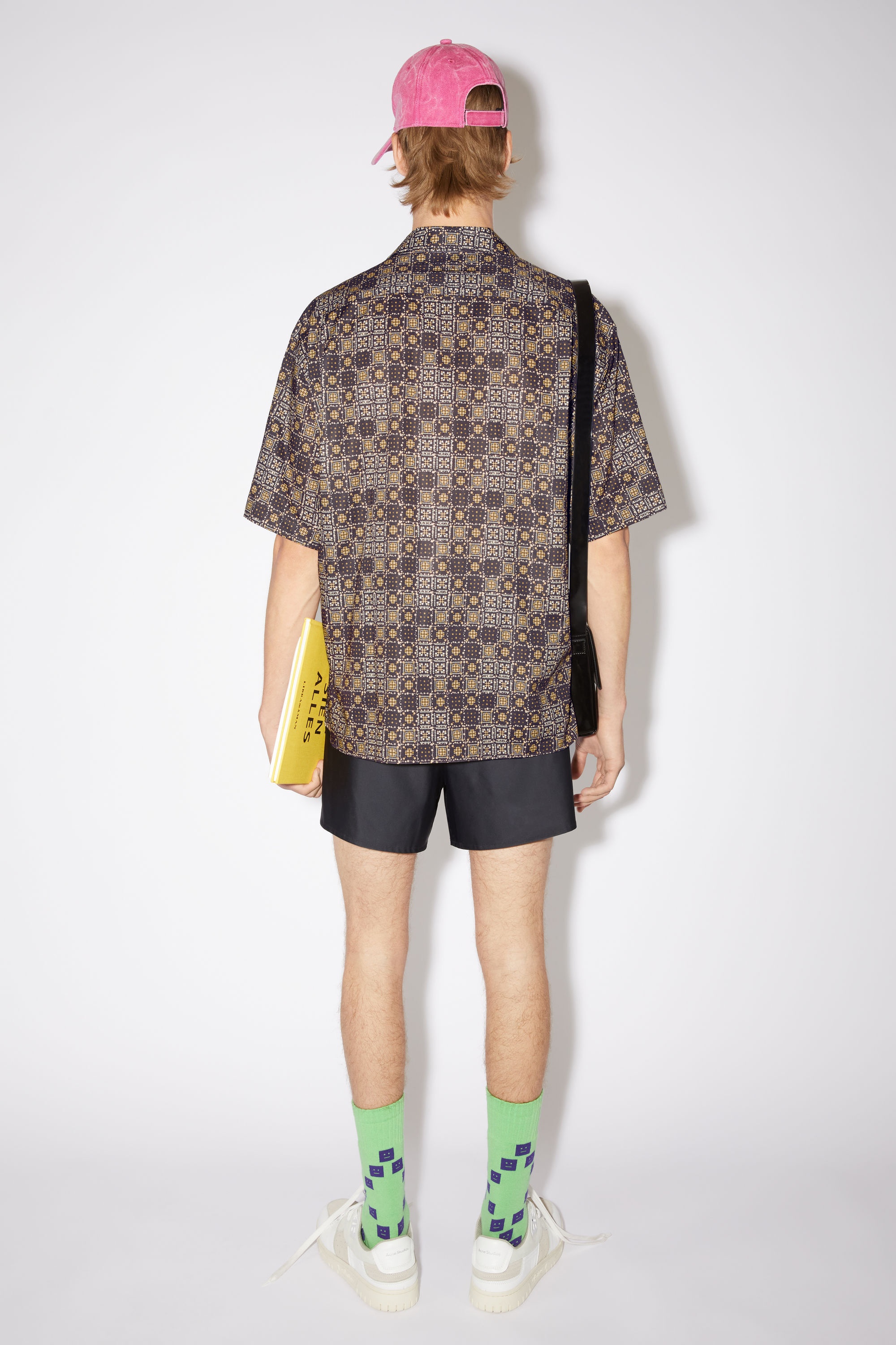 Printed button-up shirt - Cacao brown/multi - 3