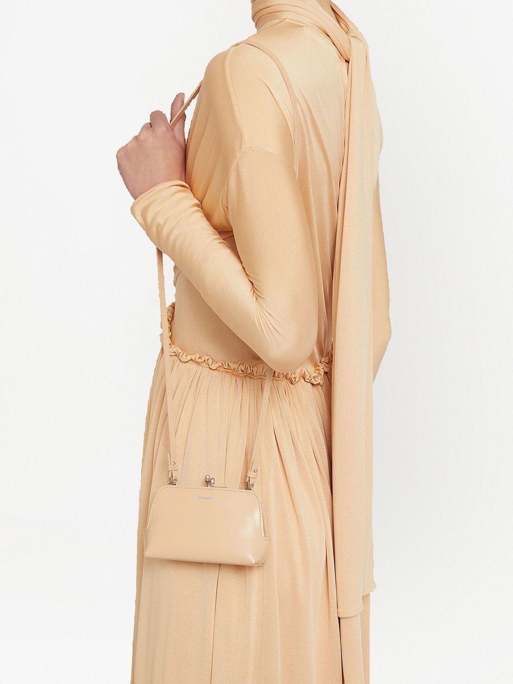 logo-embossed crossbody leather bag - 2