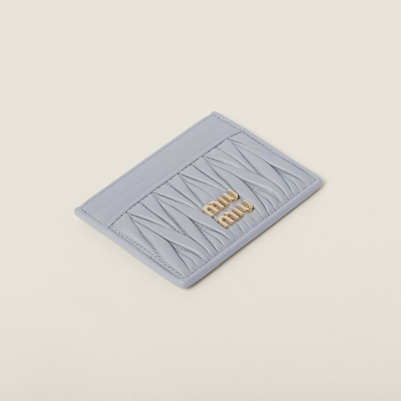 Miu Miu Matelassé nappa leather card holder outlook