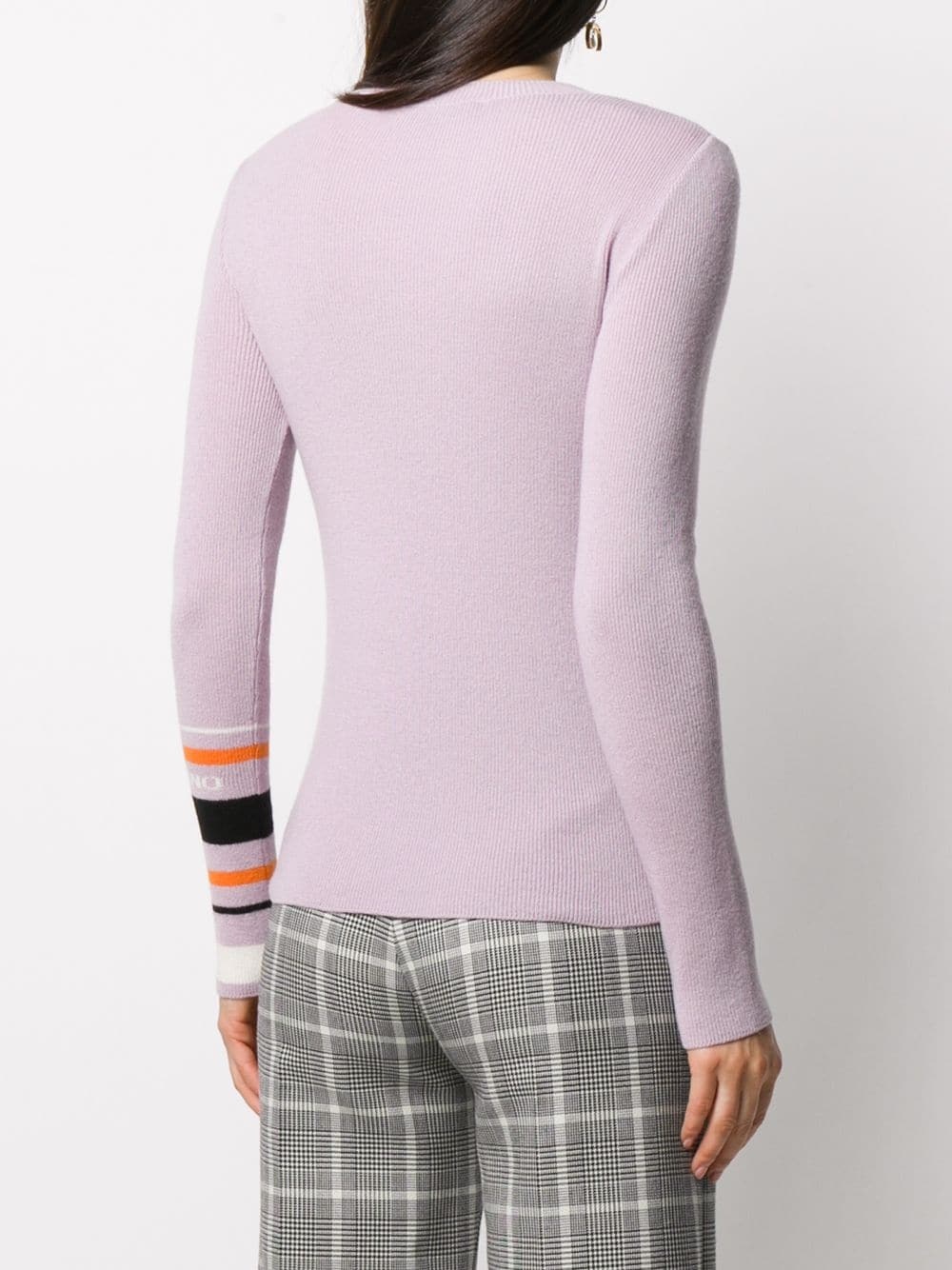 ribbed stripe detail jumper - 4