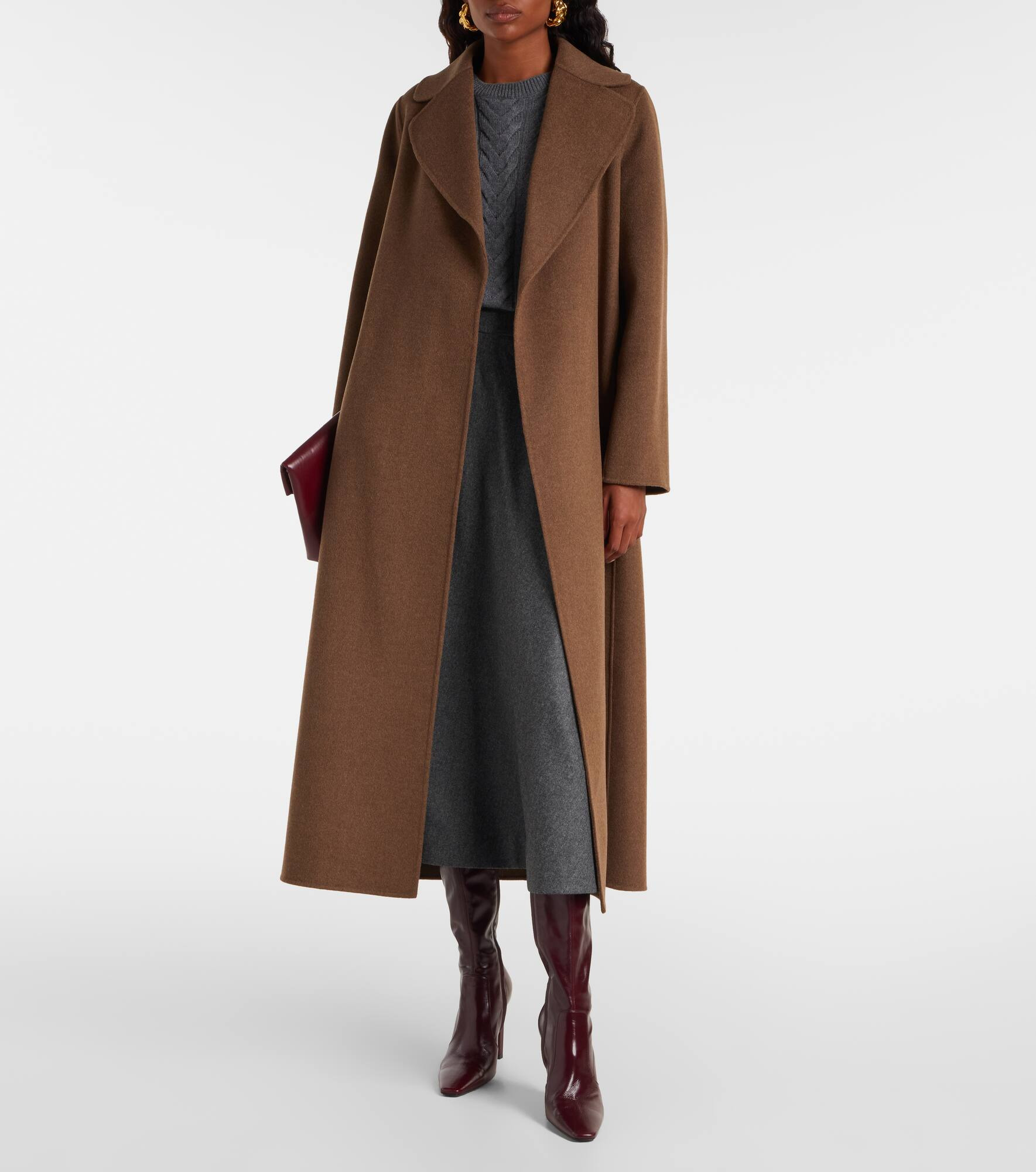 Poldo virgin wool wrap coat - 2