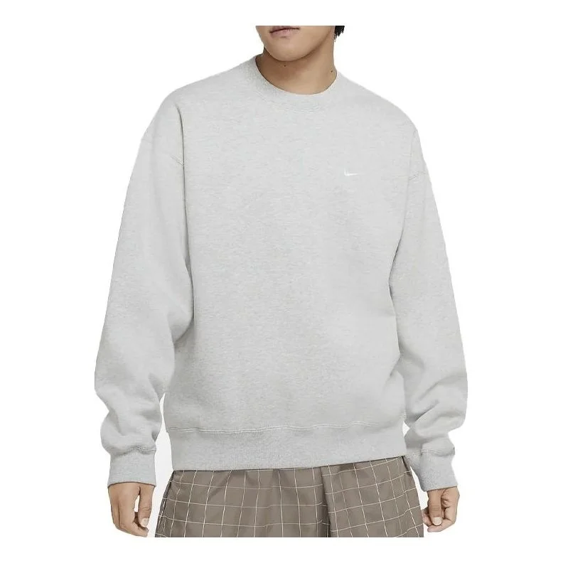 Nike Embroidered Logo Round Neck Long Sleeves Gray CV0554-050 - 1