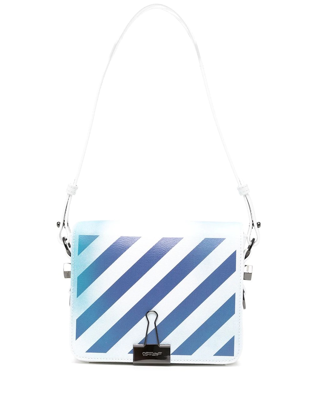 Binder-Clip striped shoulder bag - 1