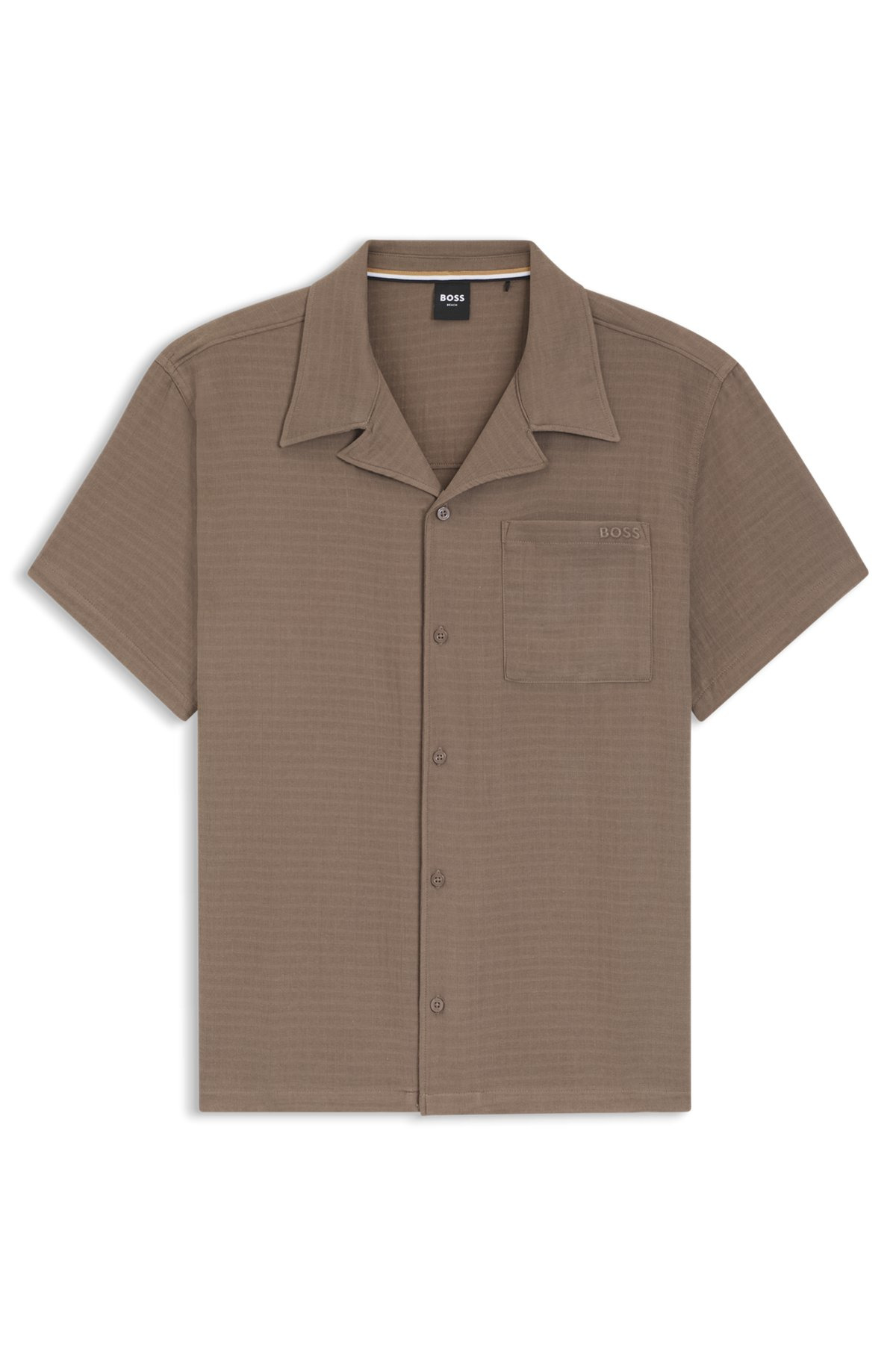 REGULAR-FIT SHIRT IN CHECKED COTTON - 1