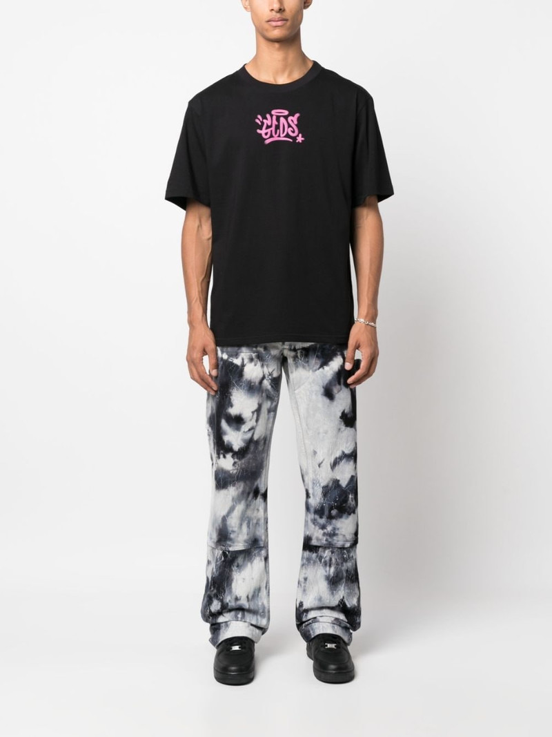 GCDS graffiti-print cotton T-shirt outlook