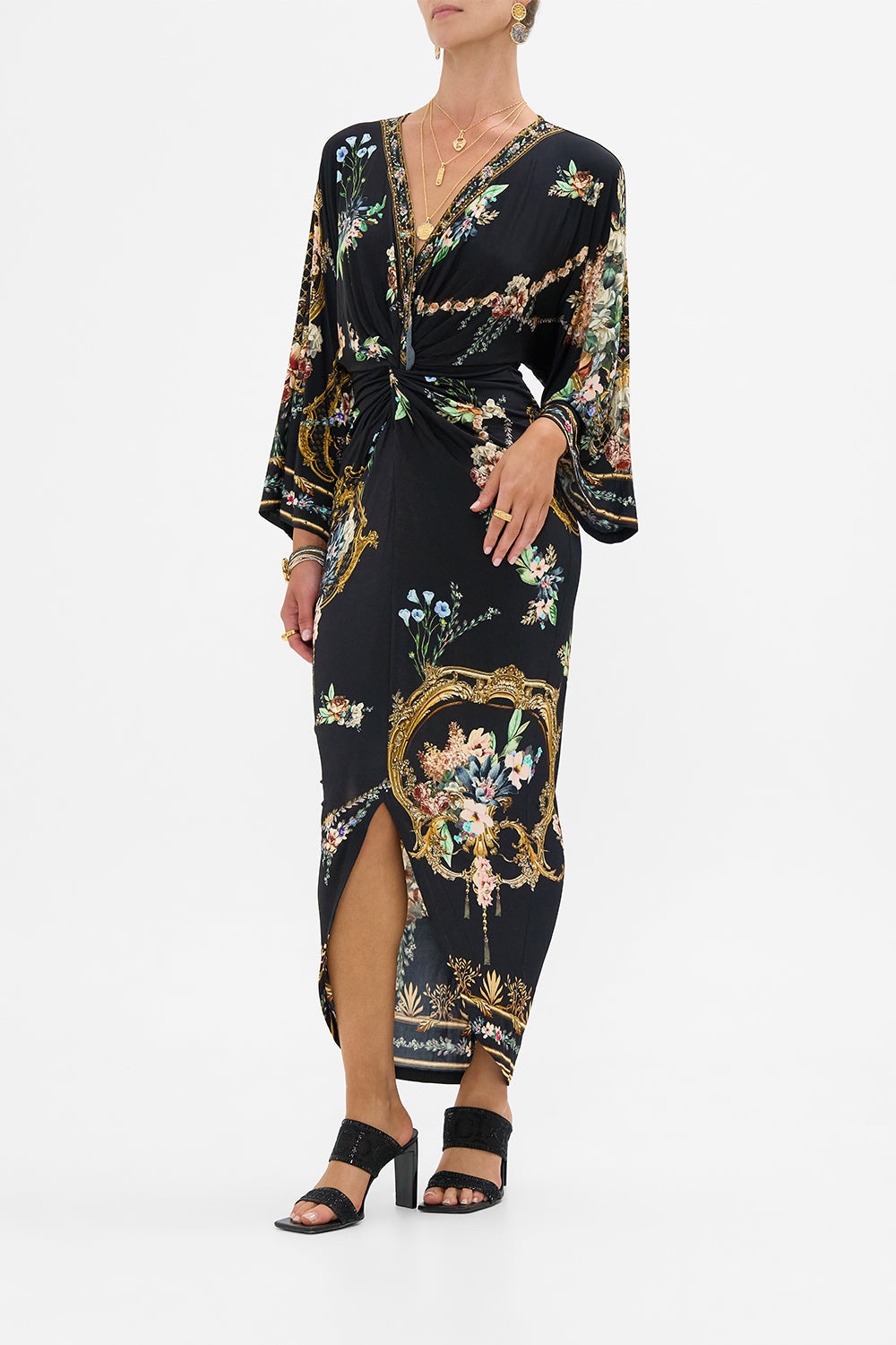 LONG SPLIT FRONT TWIST DRESS - 4