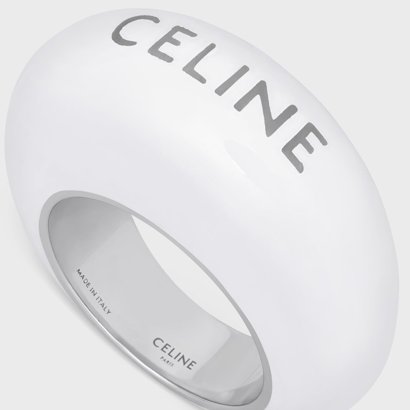 Celine Sulky Ring in Enamel and Brass with Rhodium Finish 5