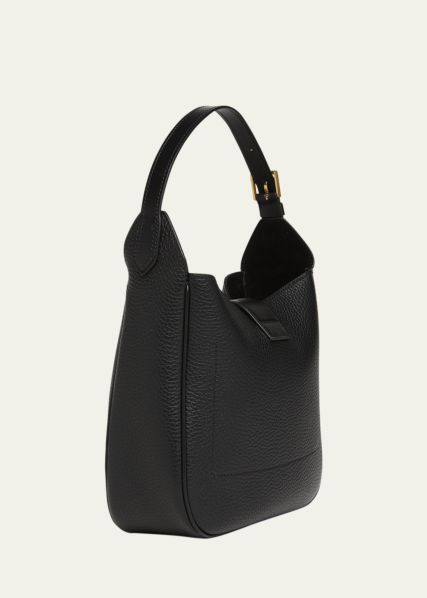 Monarch Small Hobo Bag in Grained Leather - 3
