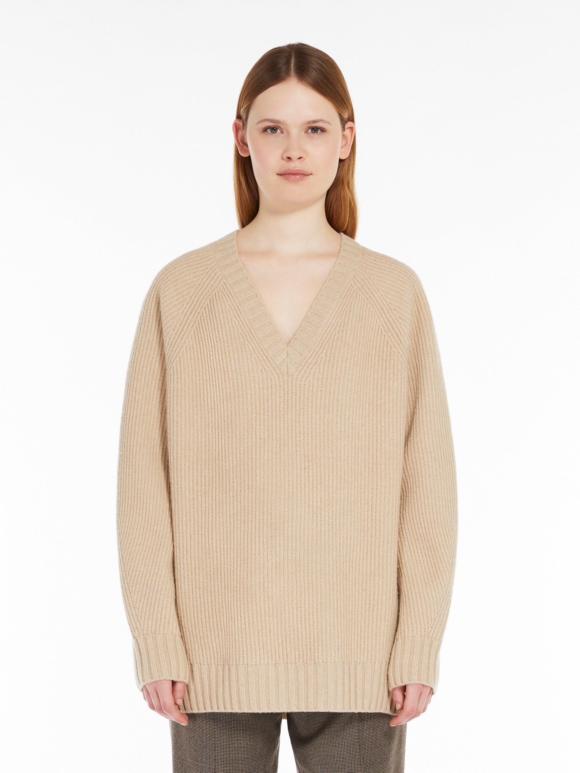 PANIA Wool, viscose and cashmere V-neck sweater - 3