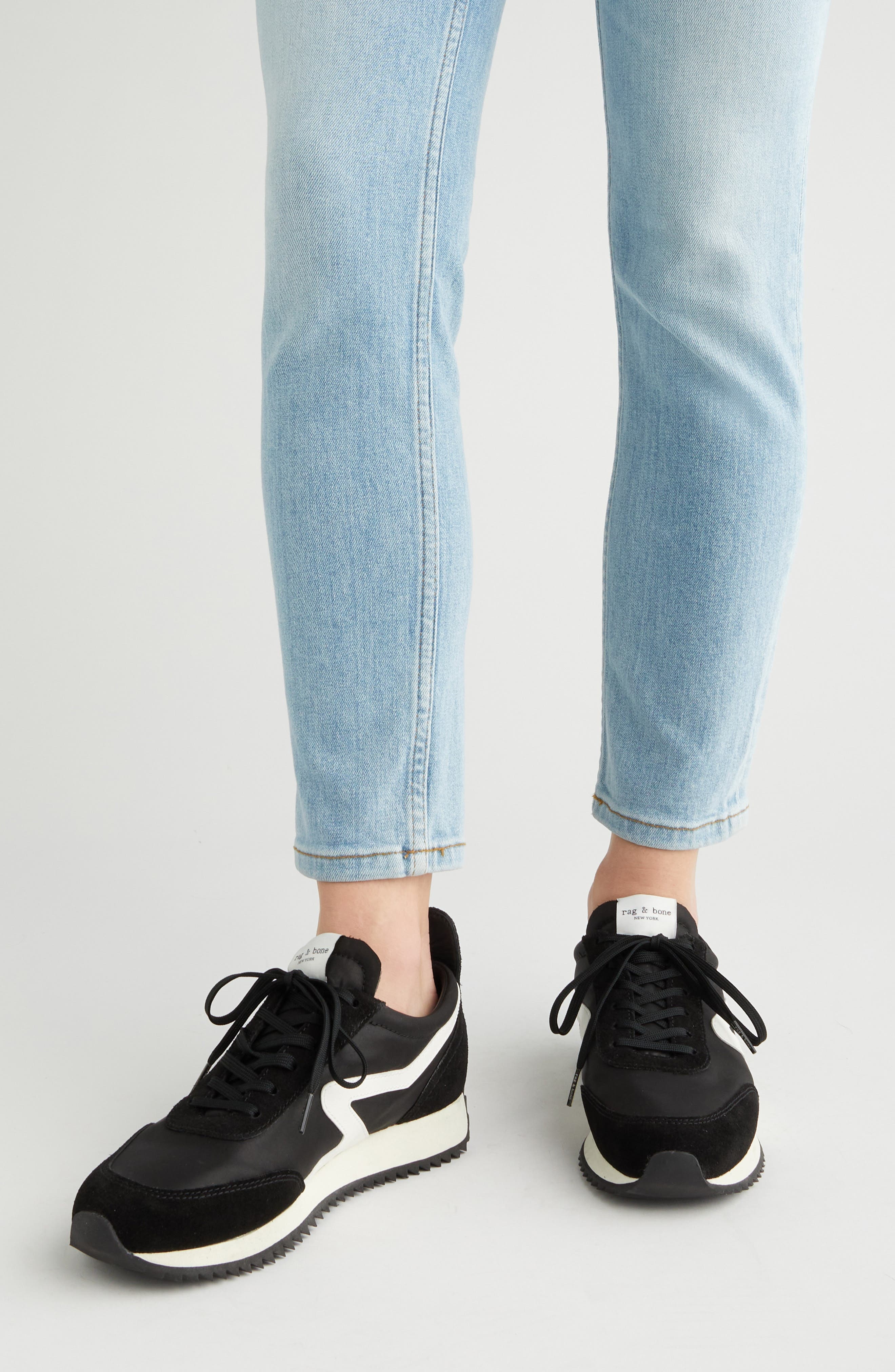 rag & bone Retro Runner Sneaker in Blk at Nordstrom - 7