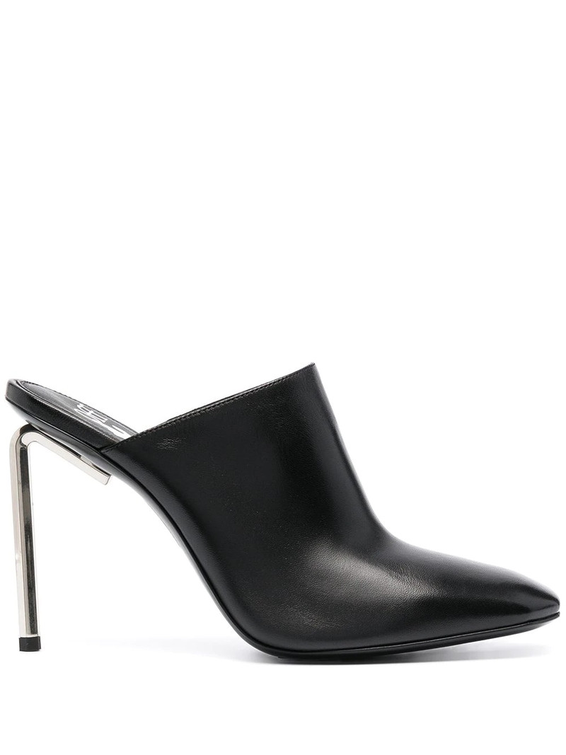 Allen square-toe sabot mules 1