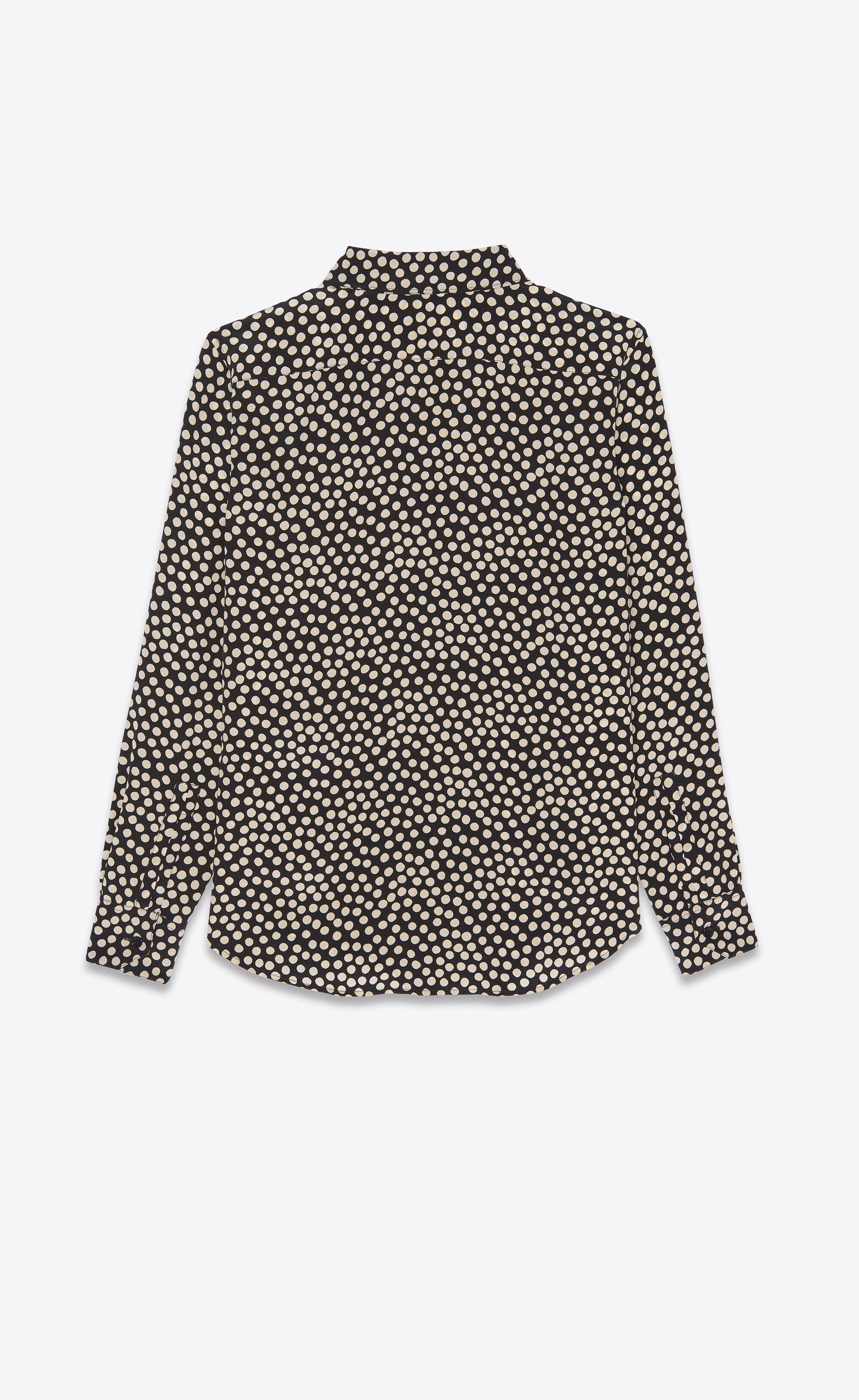 classic shirt in dotted silk - 2