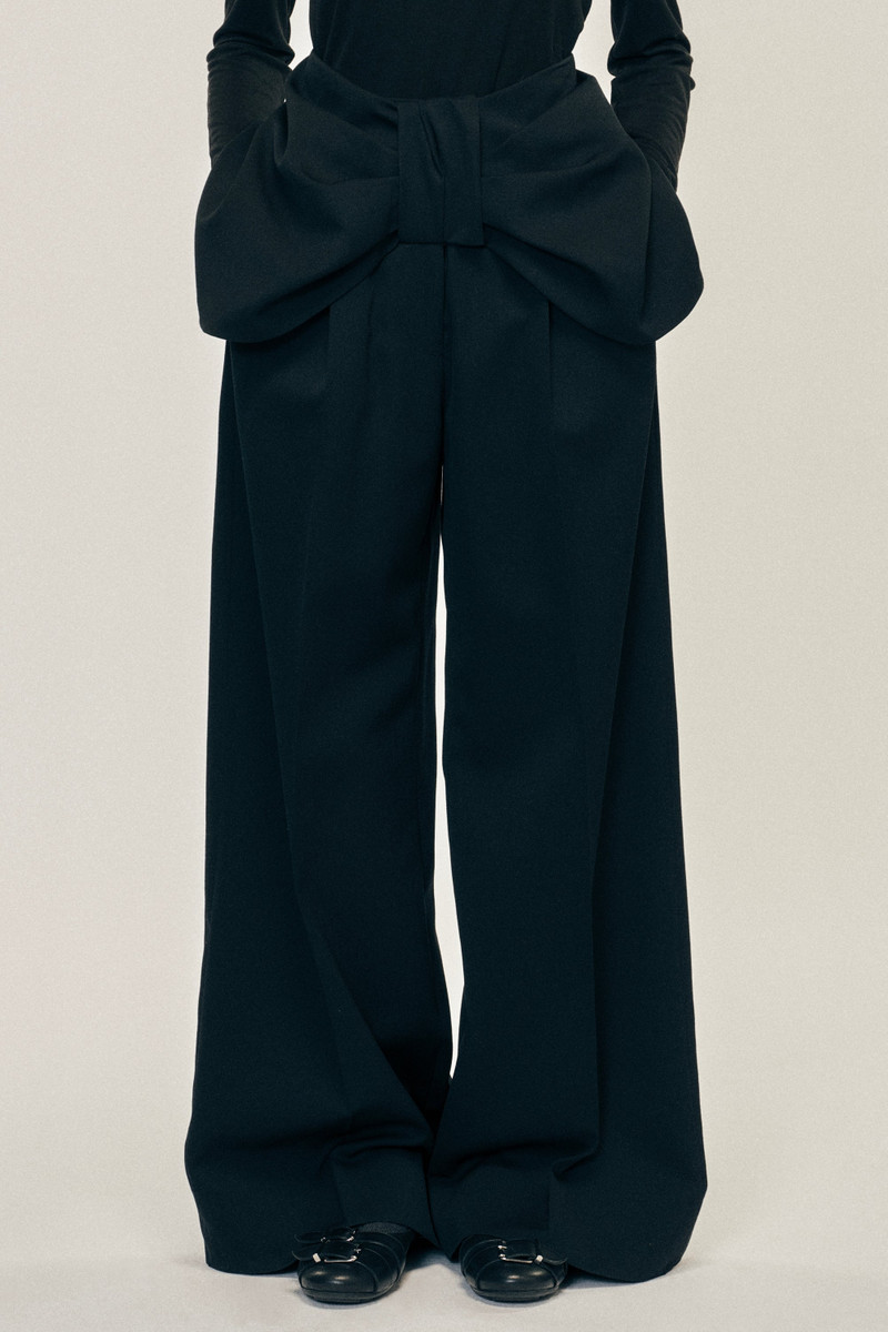 Bow Waist Wide Leg Trousers 3