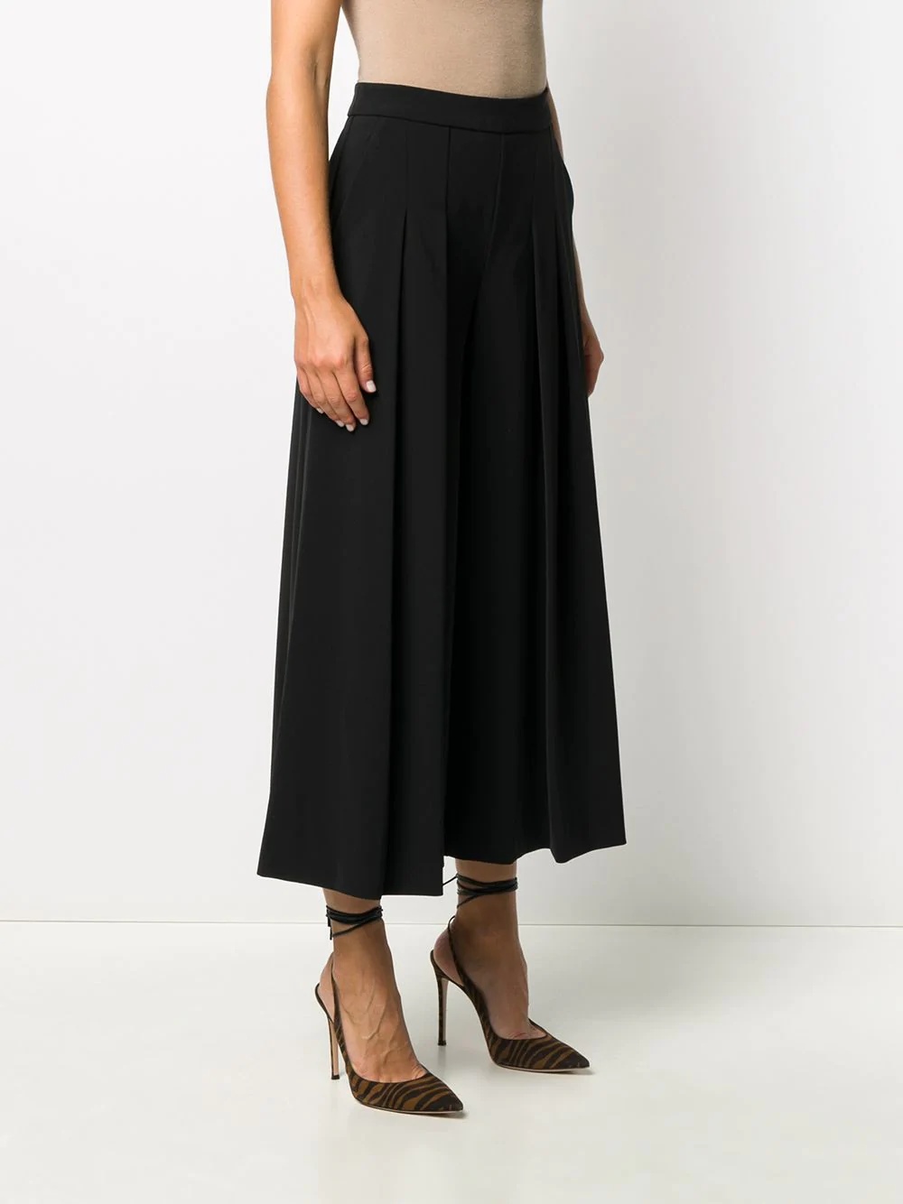 pleated wide-leg trousers - 3