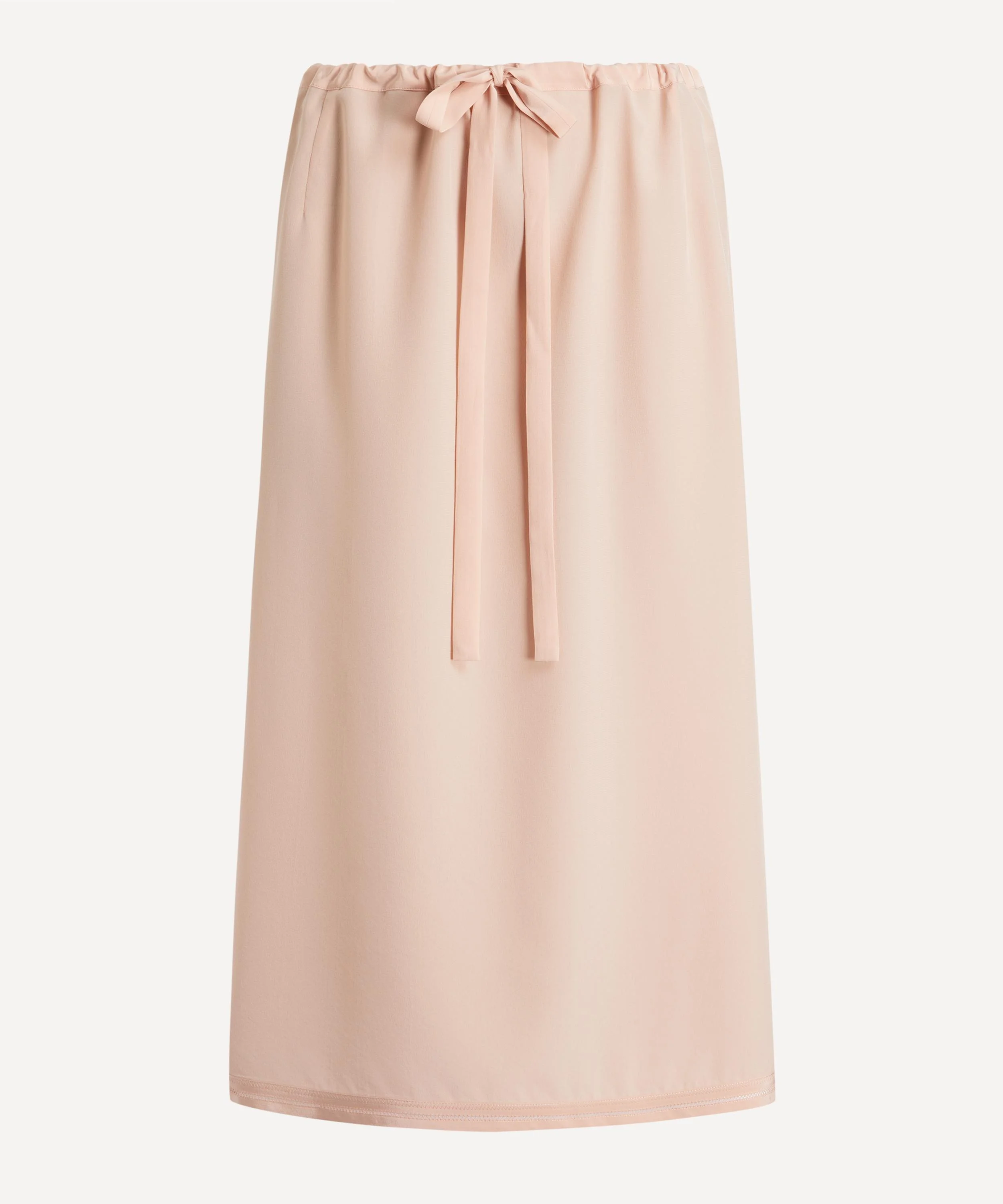 Dusty Pink Fluid Silk Skirt - 1