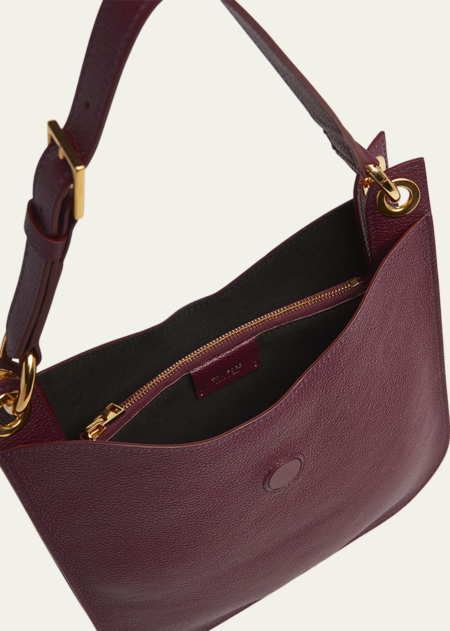 Tara Small Hobo Crossbody in Grained Leather - 4