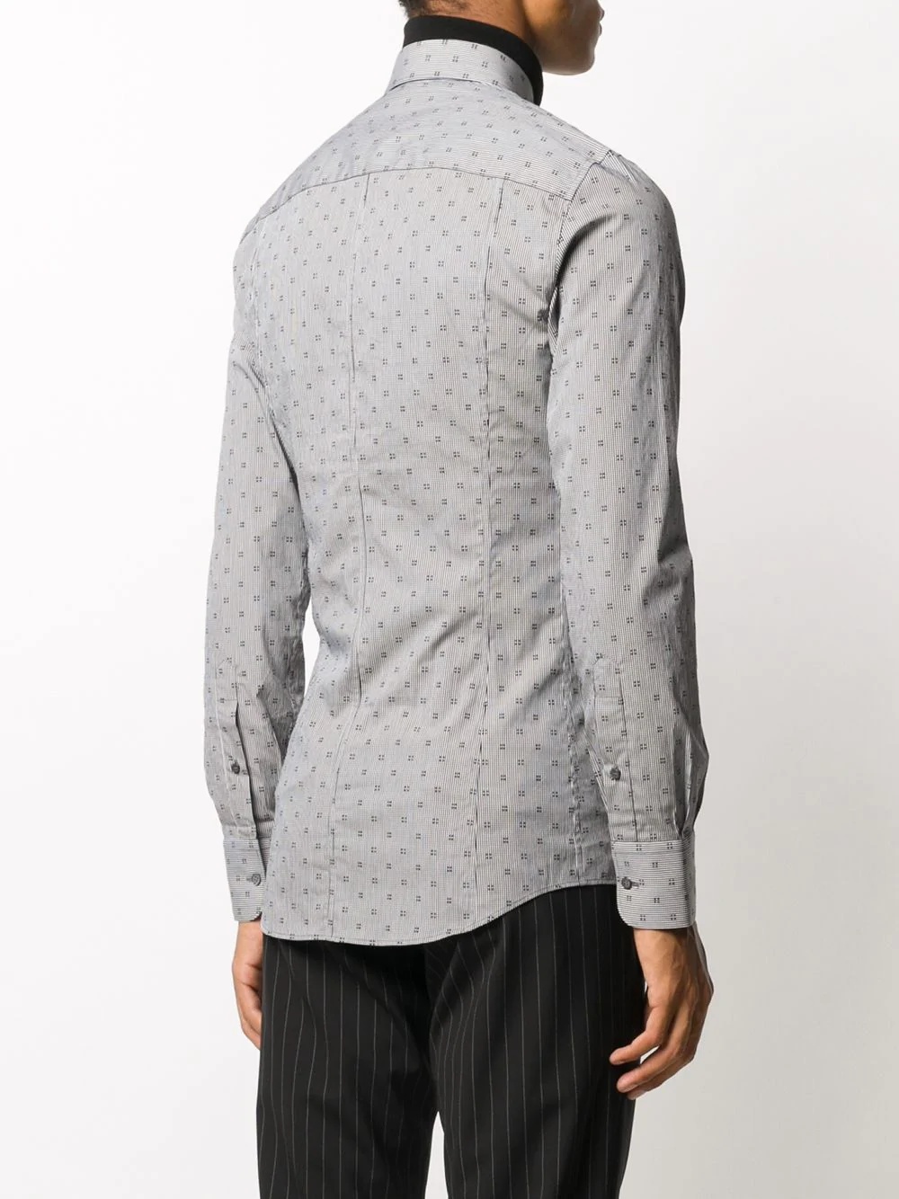 micro checked shirt - 4