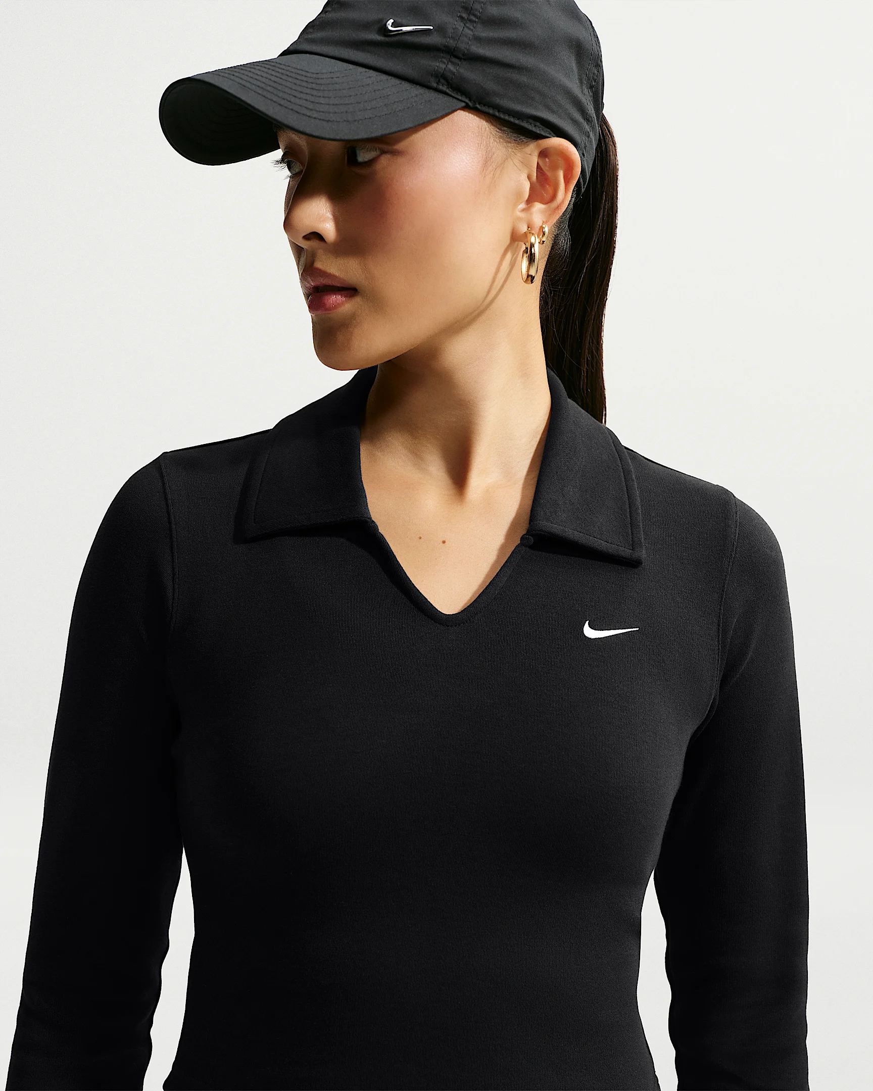 Nike Sportswear Women's Tight Long-Sleeve Cropped Polo - 1