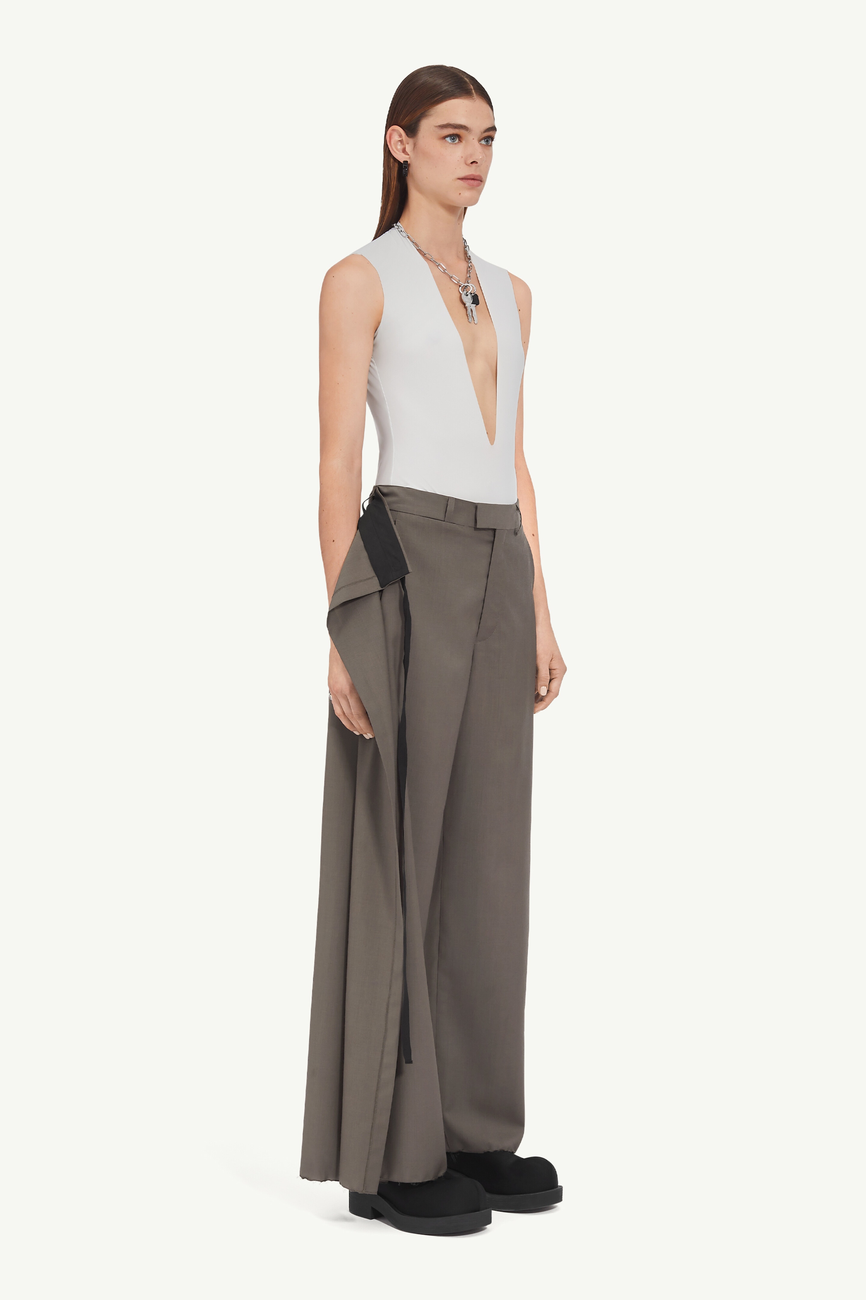 Tailoring Wool Canvas Trousers - 3