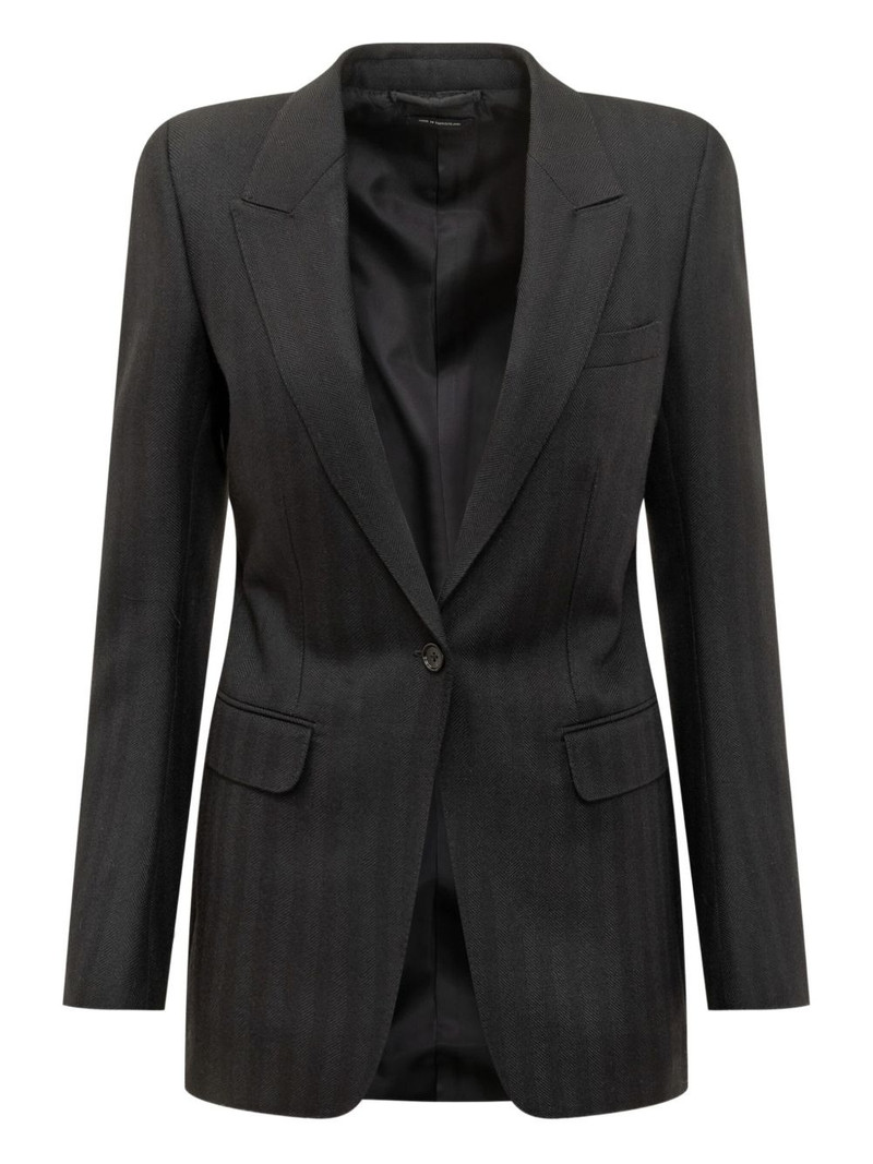 notched-lapel single-breasted blazer 1