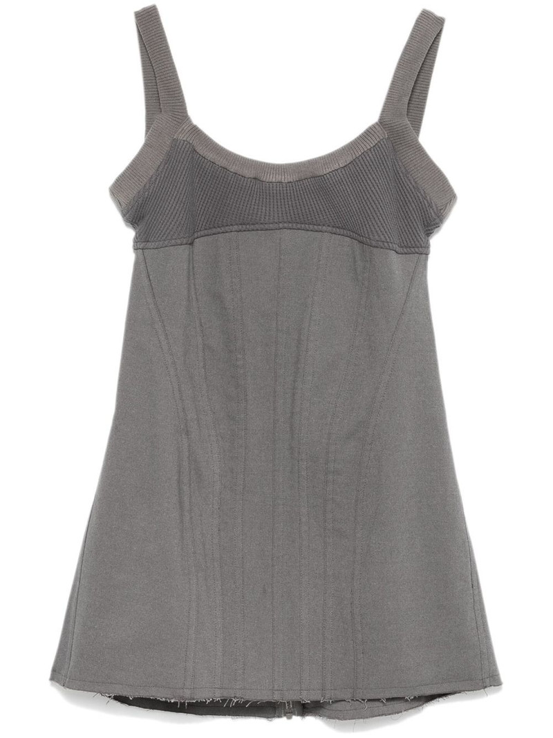 waffle-knit corset mini dress 1