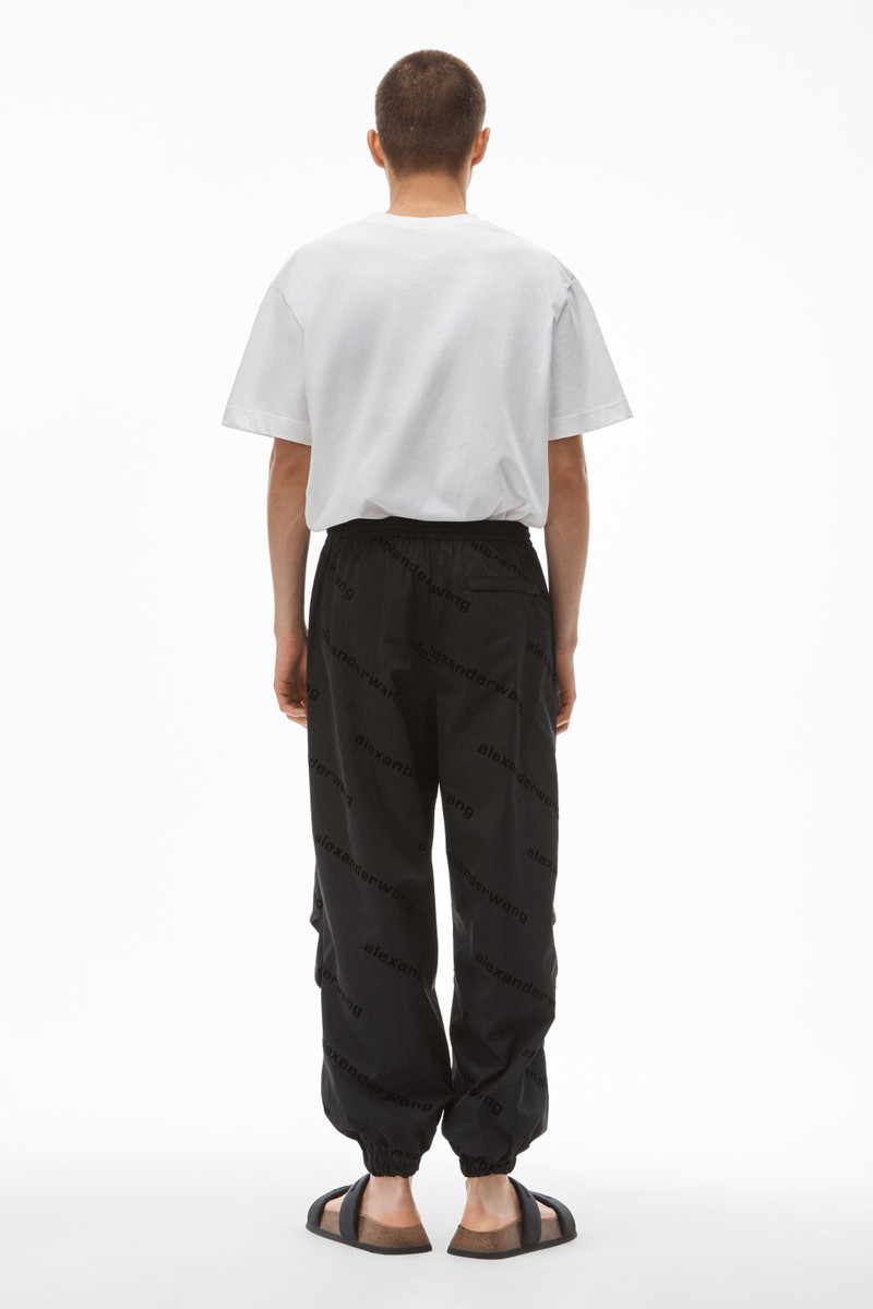 FLOCKED LOGO TRACK PANT IN TAFFETA 6