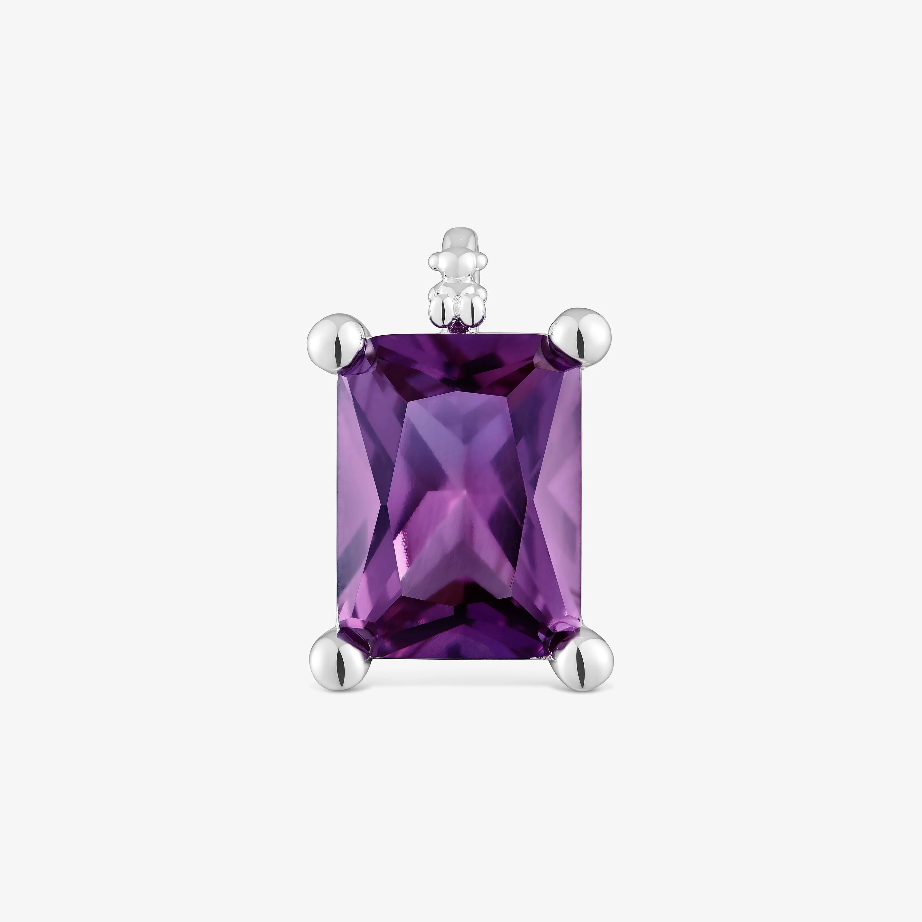 Small silver Pendant with lab-grown lilac sapphire TOUS Color LGG - 1