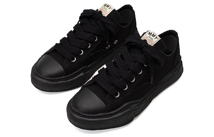 Maison MIHARA YASUHIRO PETERSON OG Sole Canvas Low-top Sneaker 'Black' A01FW702-BLKBLK - 3
