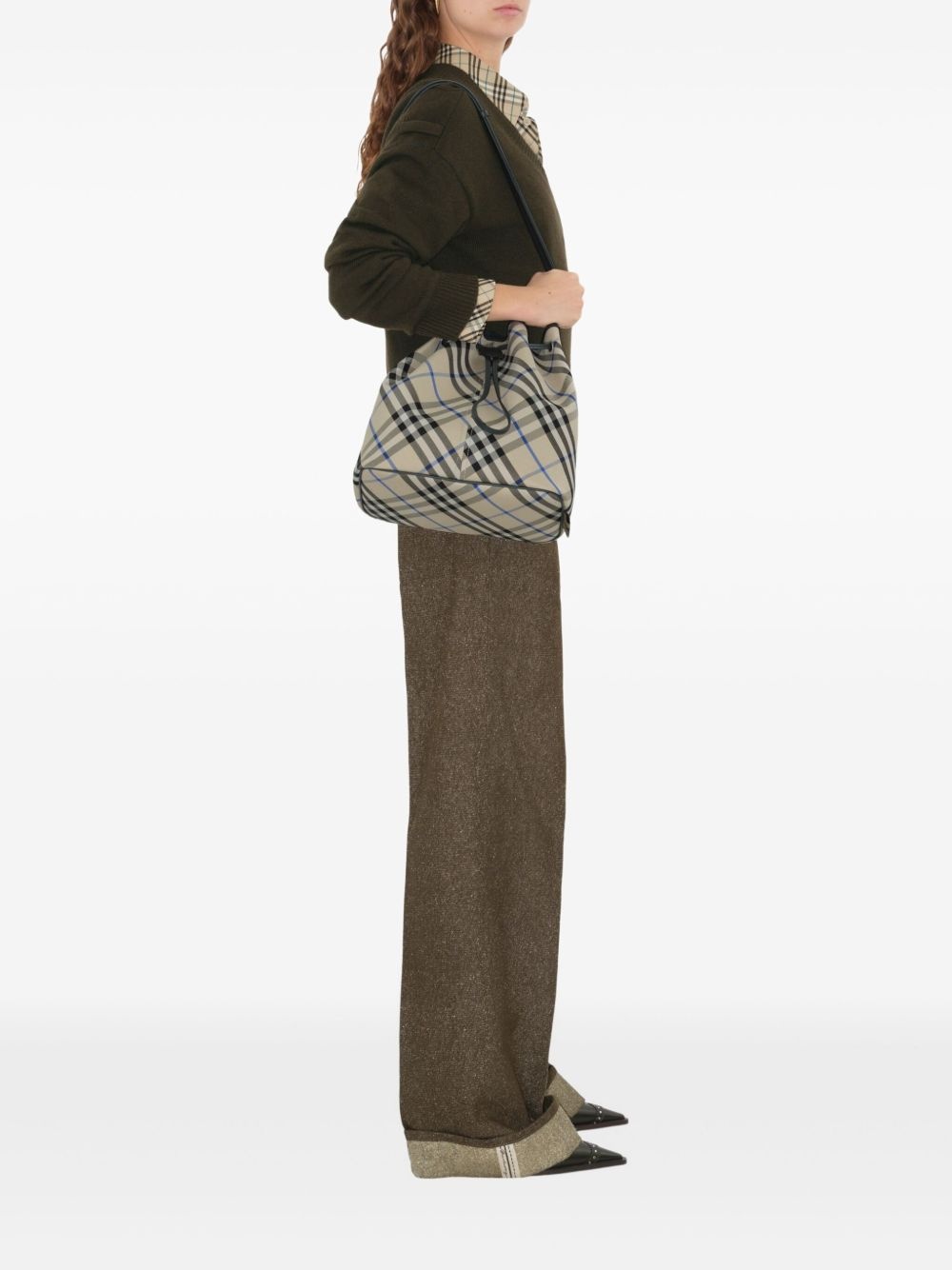 medium Check bucket bag - 2