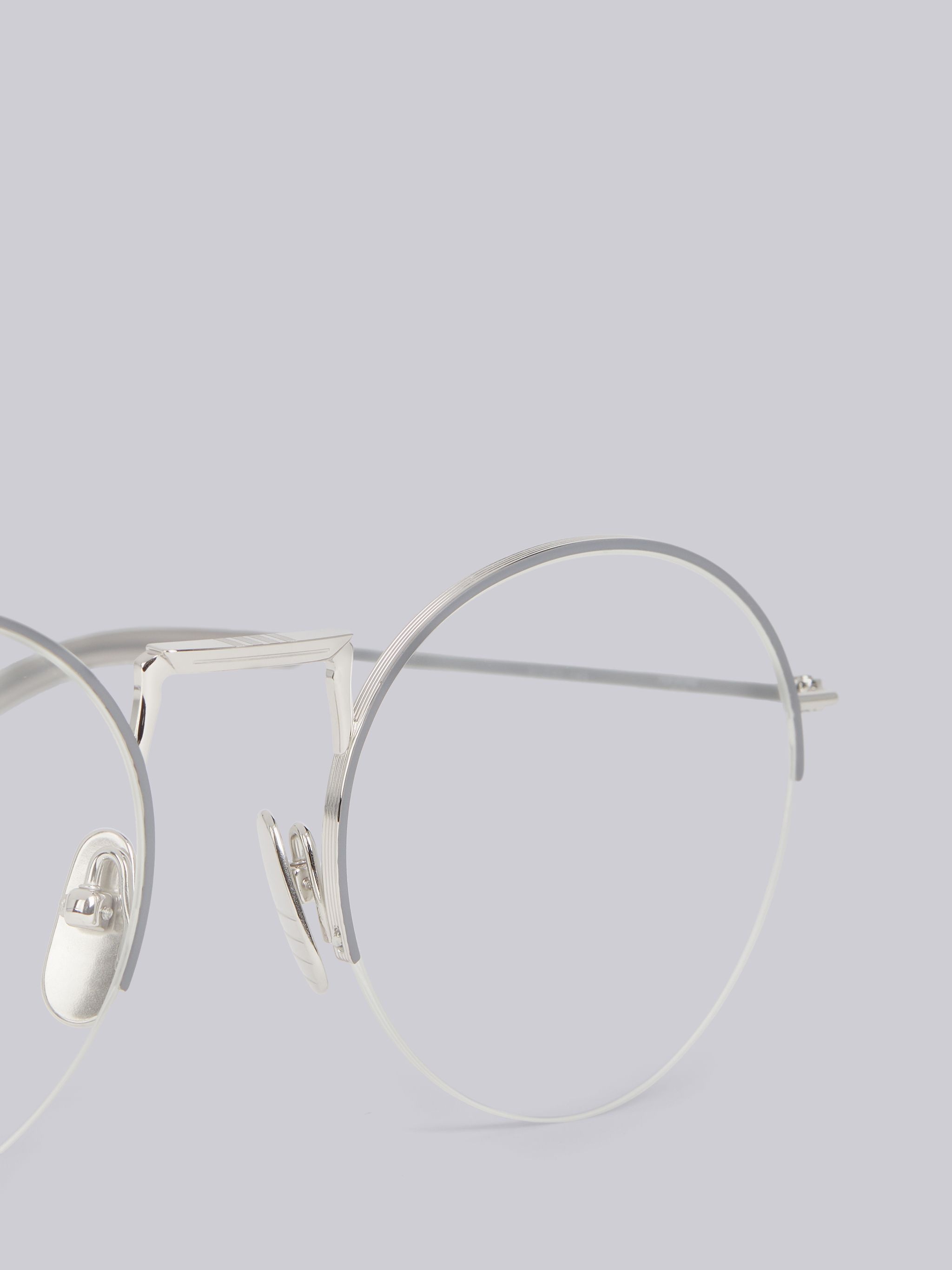 TB118 - Silver Hingeless Round Glasses - 2