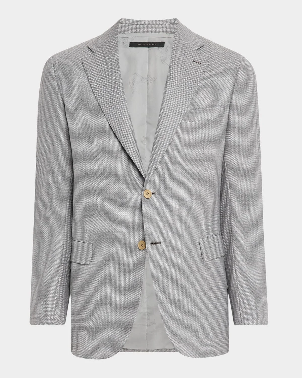 Men's Wool Hopsack Single-Breasted Blazer - 1