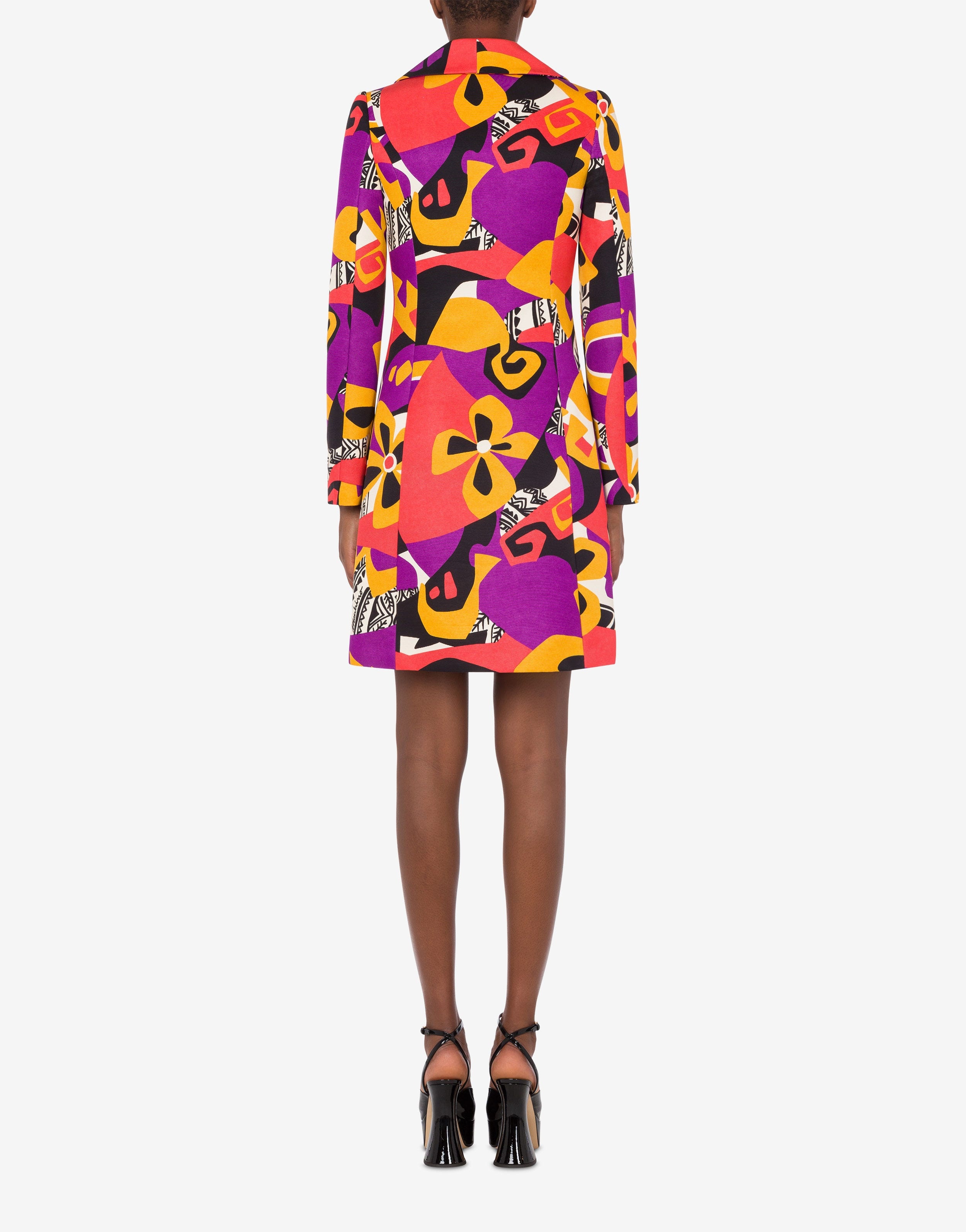 GEOMETRIC PRINT OTTOMAN COAT - 3