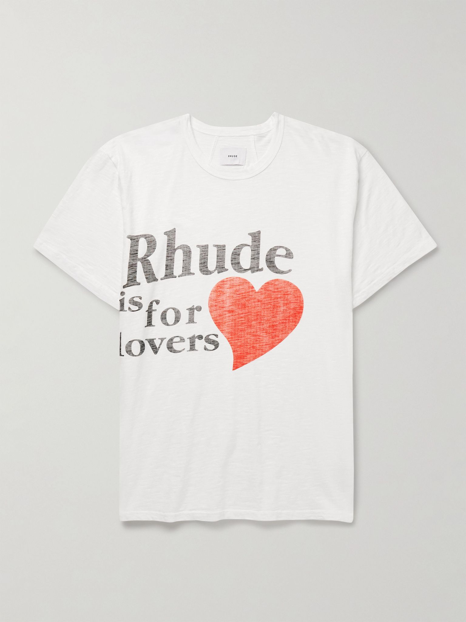 Lovers Club Logo-Print Slub Cotton-Jersey T-Shirt White - 1