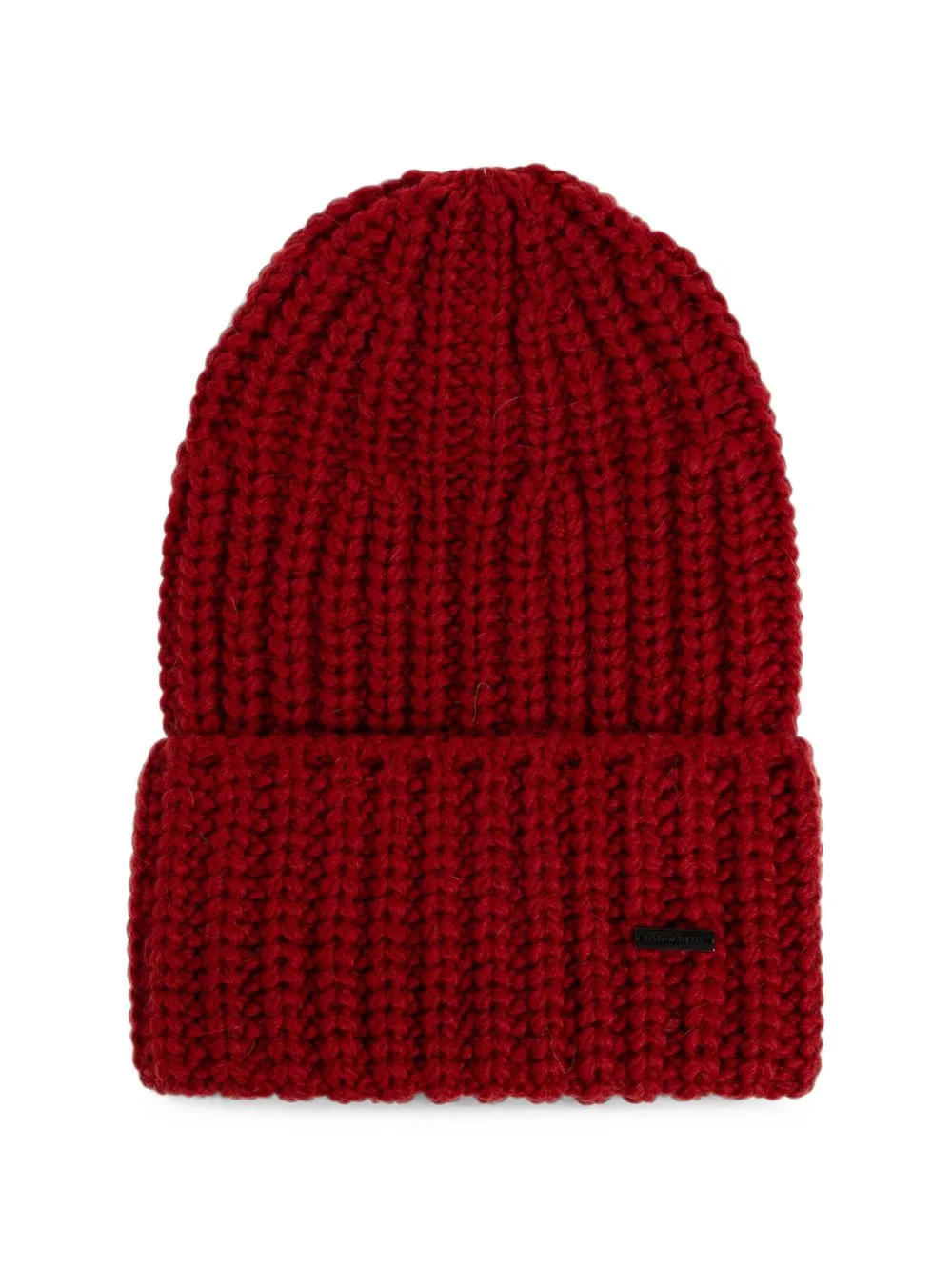 wool beanie with patch - 1