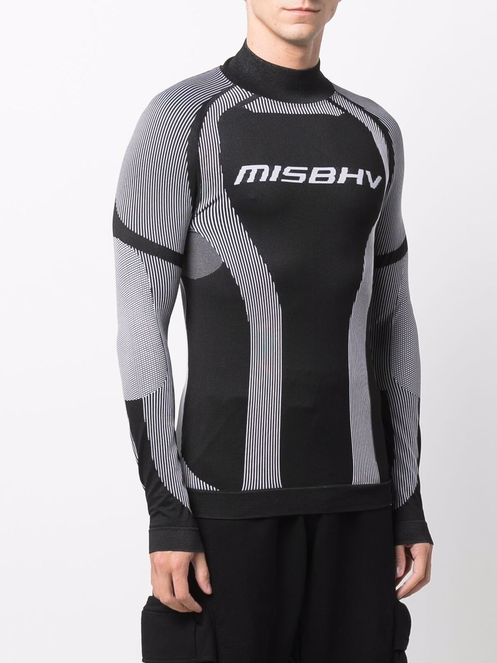 logo-print long-sleeved top - 3